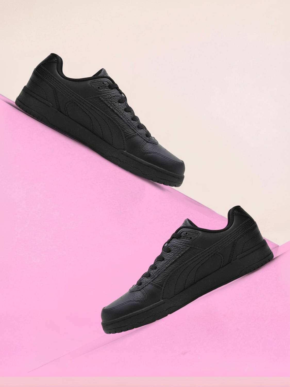 PUMA Court Shatter Low Black Sneakers For Men - Image 3