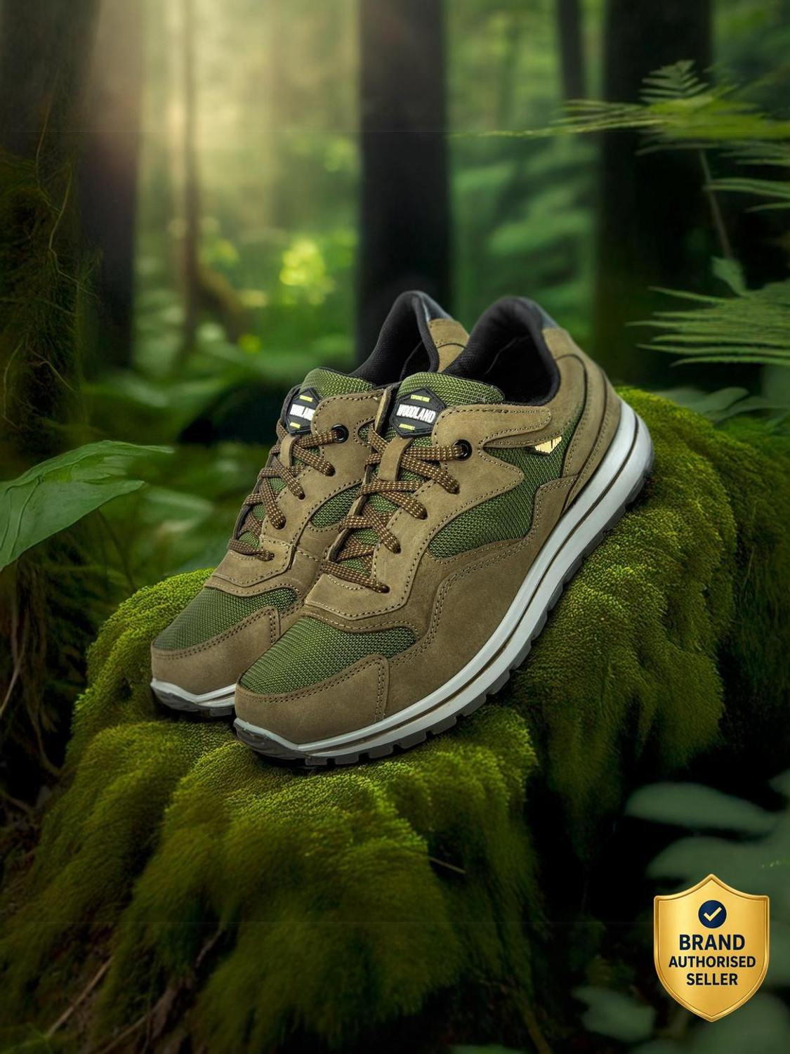 Image of WOODLAND Lace Up Lightweight Breathable Comfortable Daily Use Casuals For Men