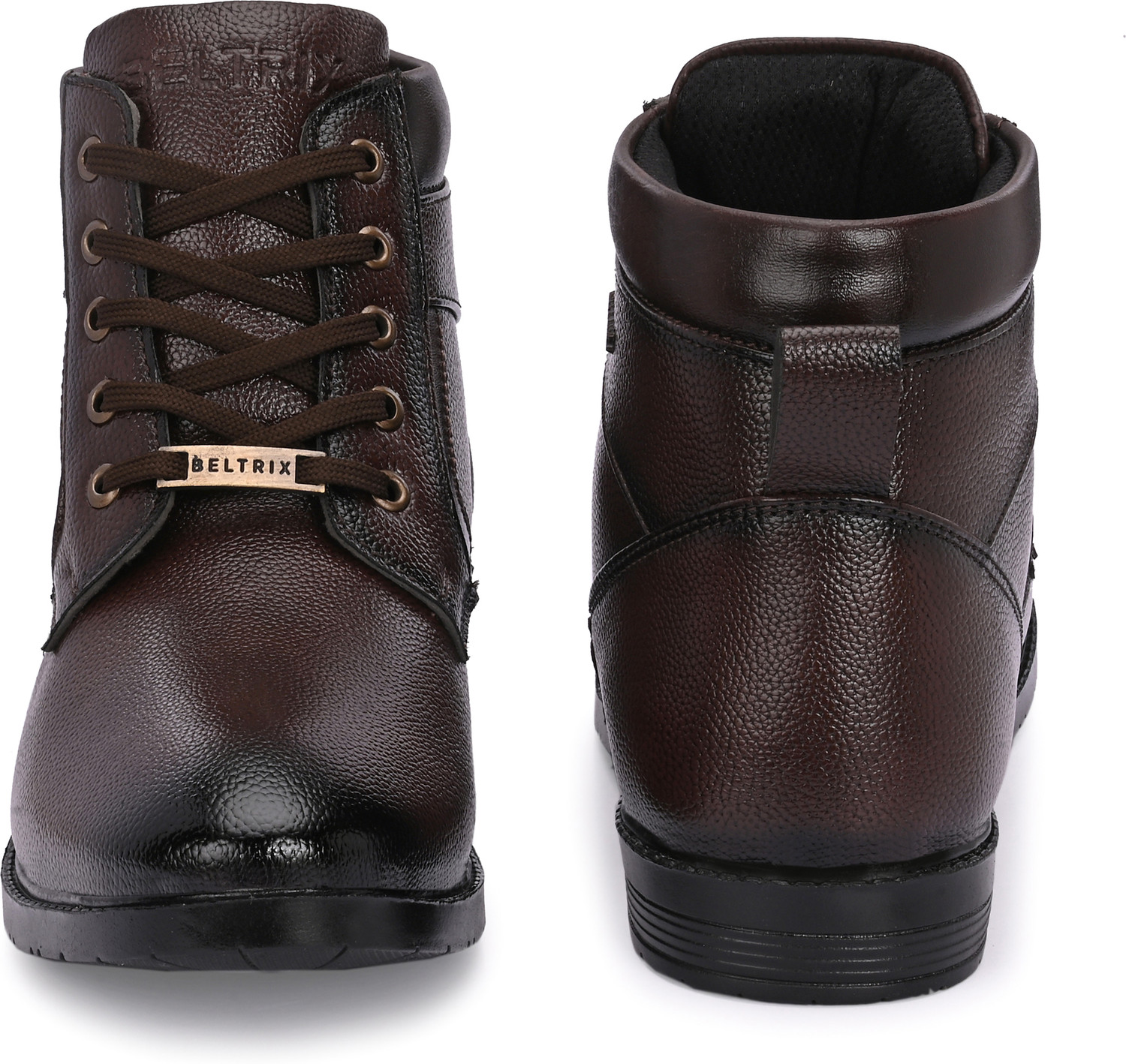 Image of BELTRIX Synthetic Leather Boots For Men