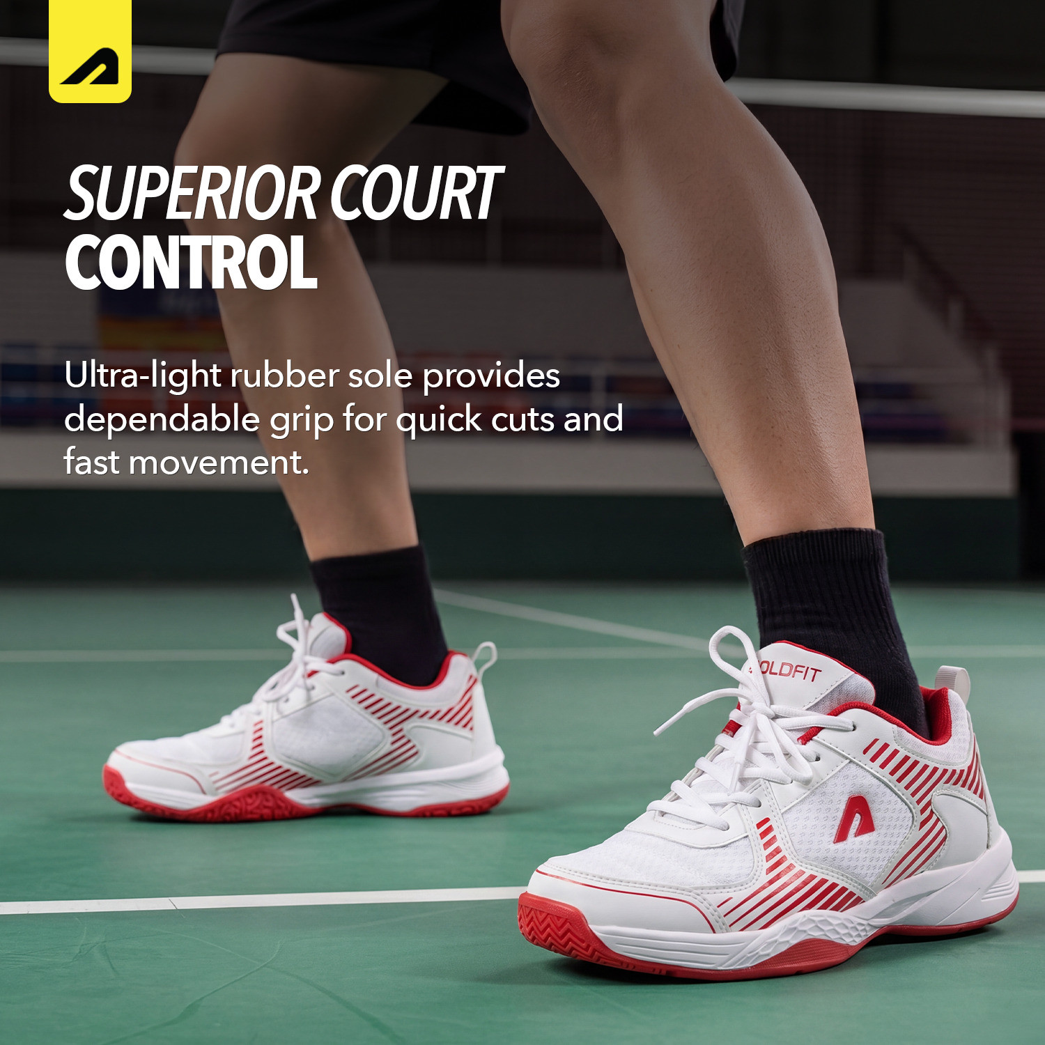 Image of BOLDFIT Hawkeye 2.0 Badminton shoes for men anti skid non marking indoor badminton Badminton Shoes For Men