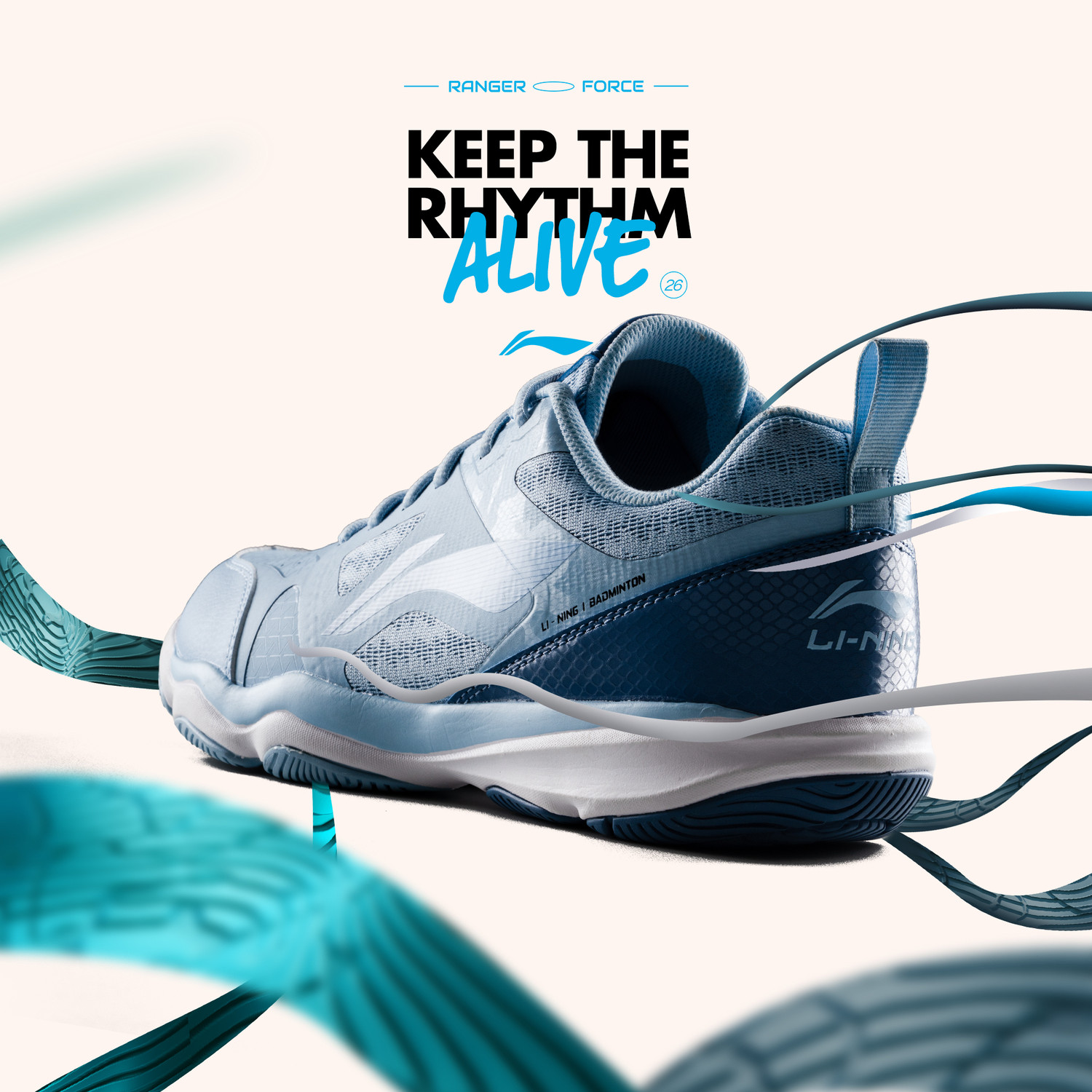Image of LI-NING Force Non Marking Badminton Shoes | Lightweight, Breathable & Durable Badminton Shoes For Men