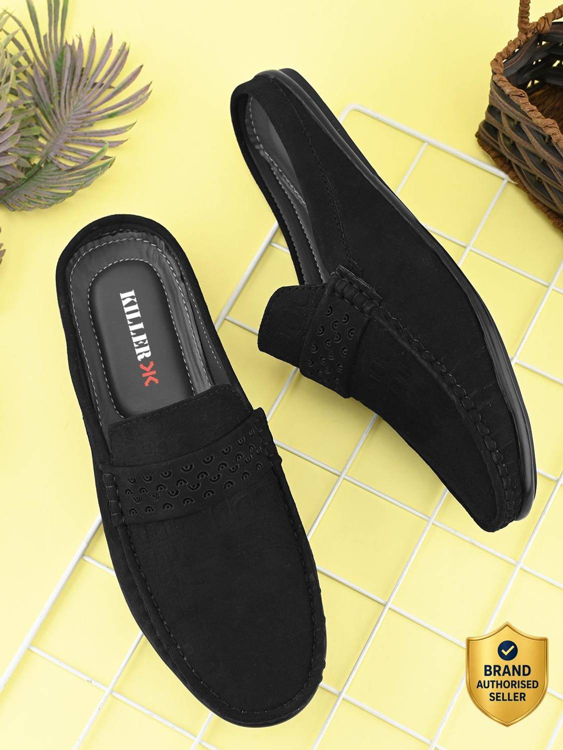 KILLER Men's SS25 Suede Open Loafers Black - Image 1