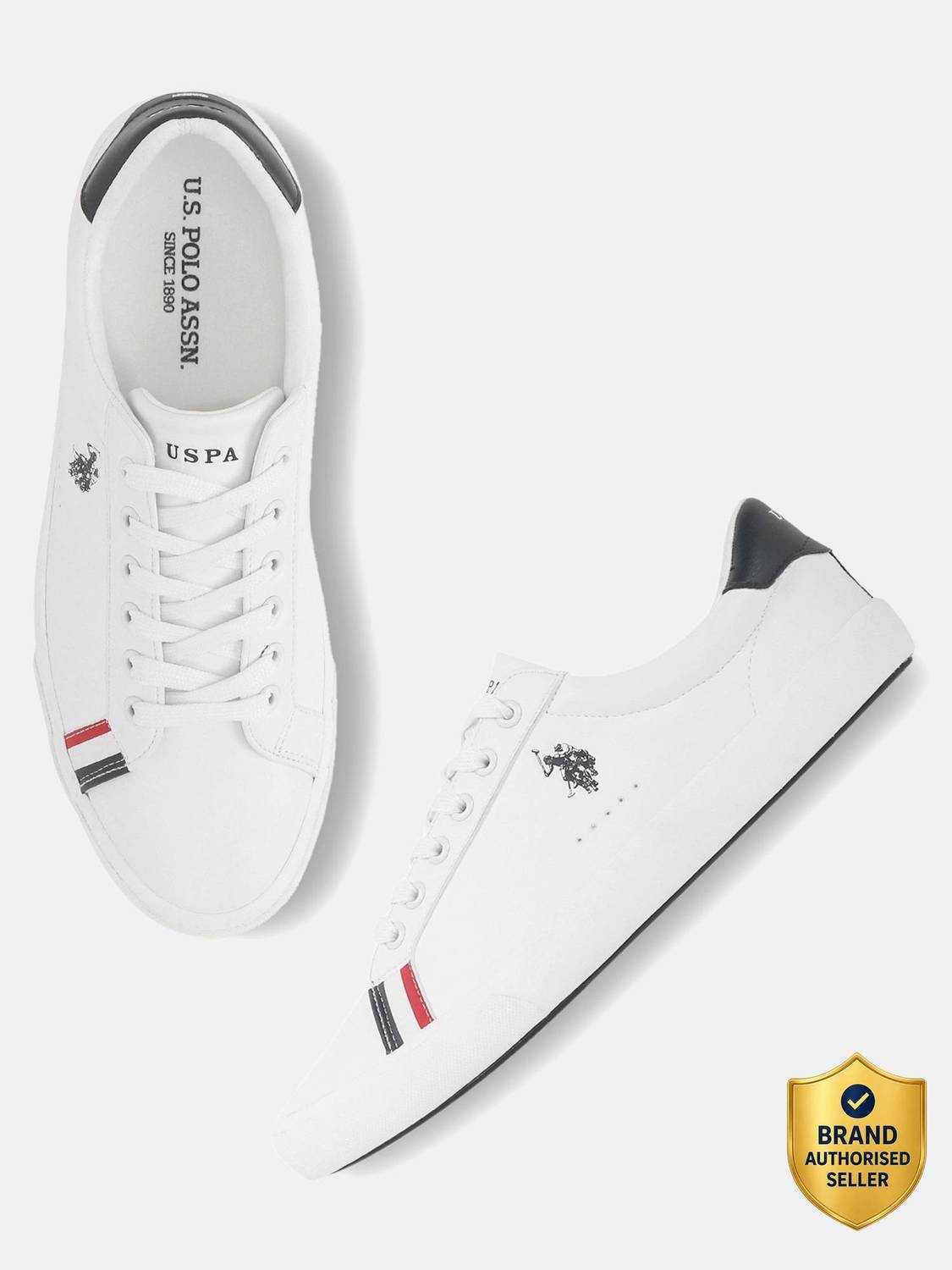 U.S. POLO ASSN. Men's White Sneakers - Image 1