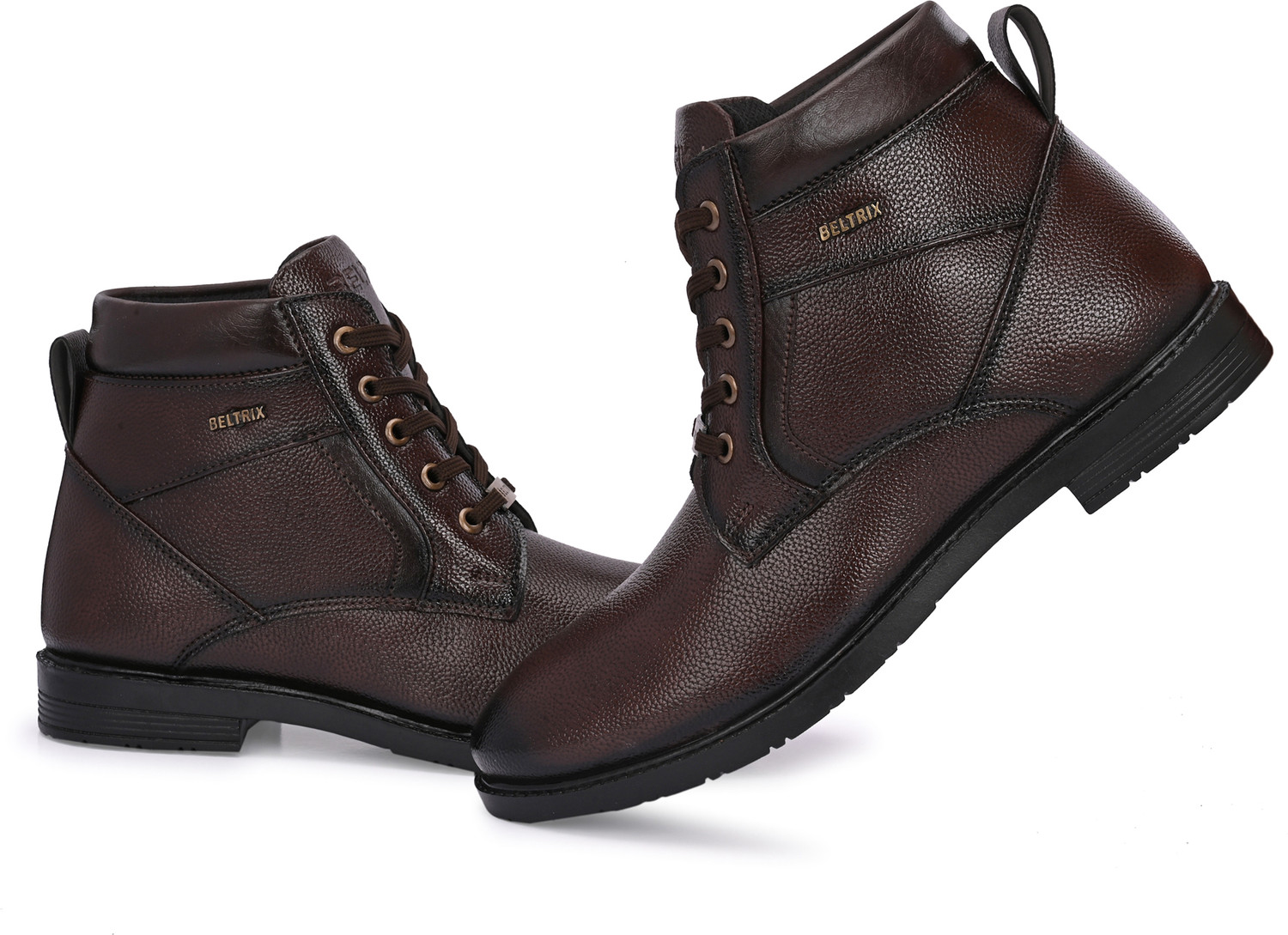 Image of BELTRIX Synthetic Leather Boots For Men