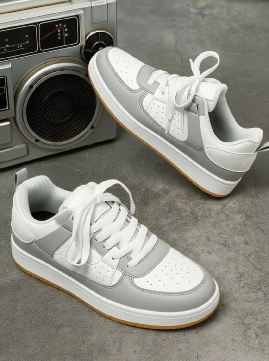 DOLLEXR Sneakers for Men, Gray