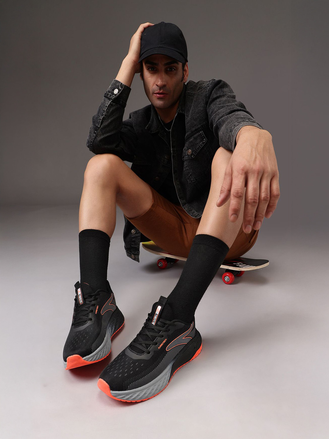 Image of action Athleo TURBO-503 Trendy Lightweight Comfortable Durable Sports Lace-Up Running Shoes For Men