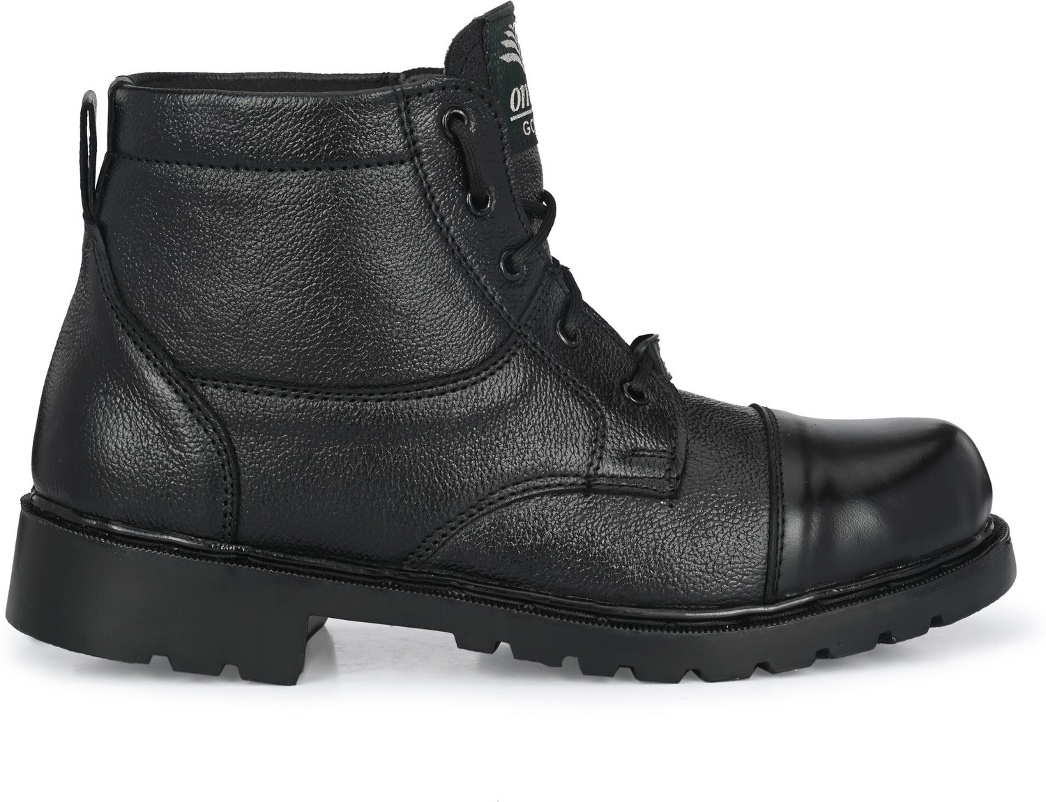 Image of OMEE GOLD Men's Black NCC /Military /Army Genuine Leather Boots Boots For Men
