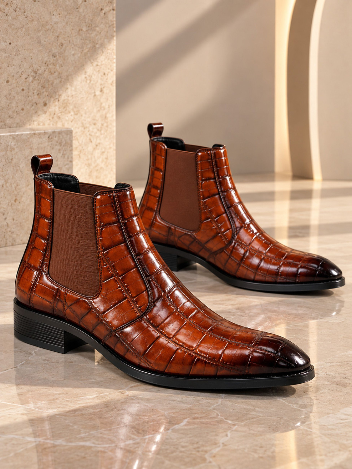 Image of KILLER Chelsea Boot Boots For Men (Tan, 8)