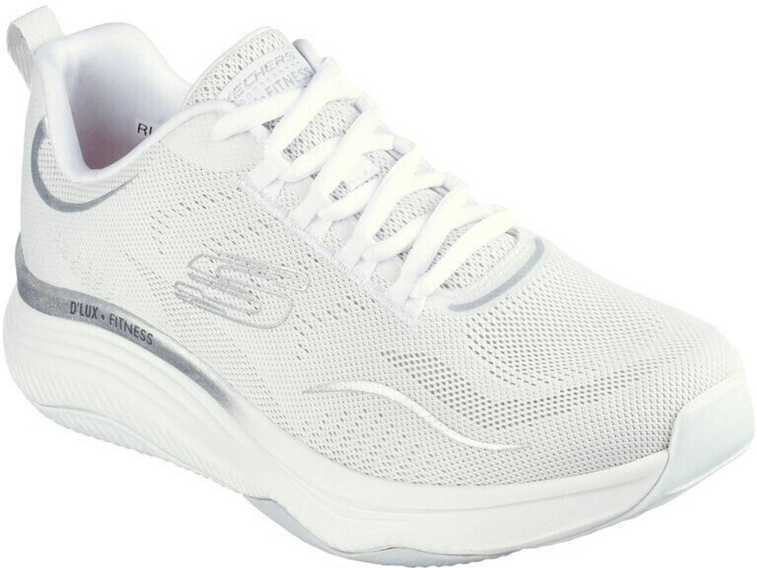 Skechers D'LUX FITNESS-PURE GLAM Sneakers For Women (White , 5)