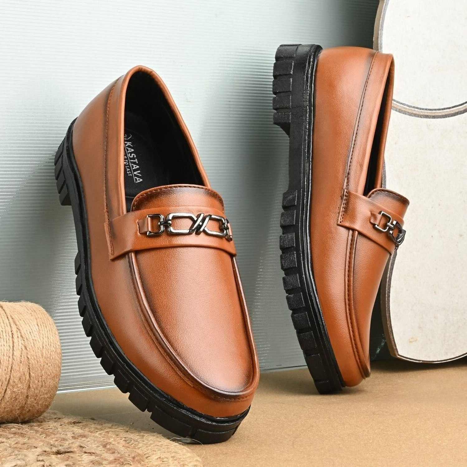 Image of KASTAVA Premium Stylish Lightweight Slip-On Shoes for Office & Party Wear Loafers For Men
