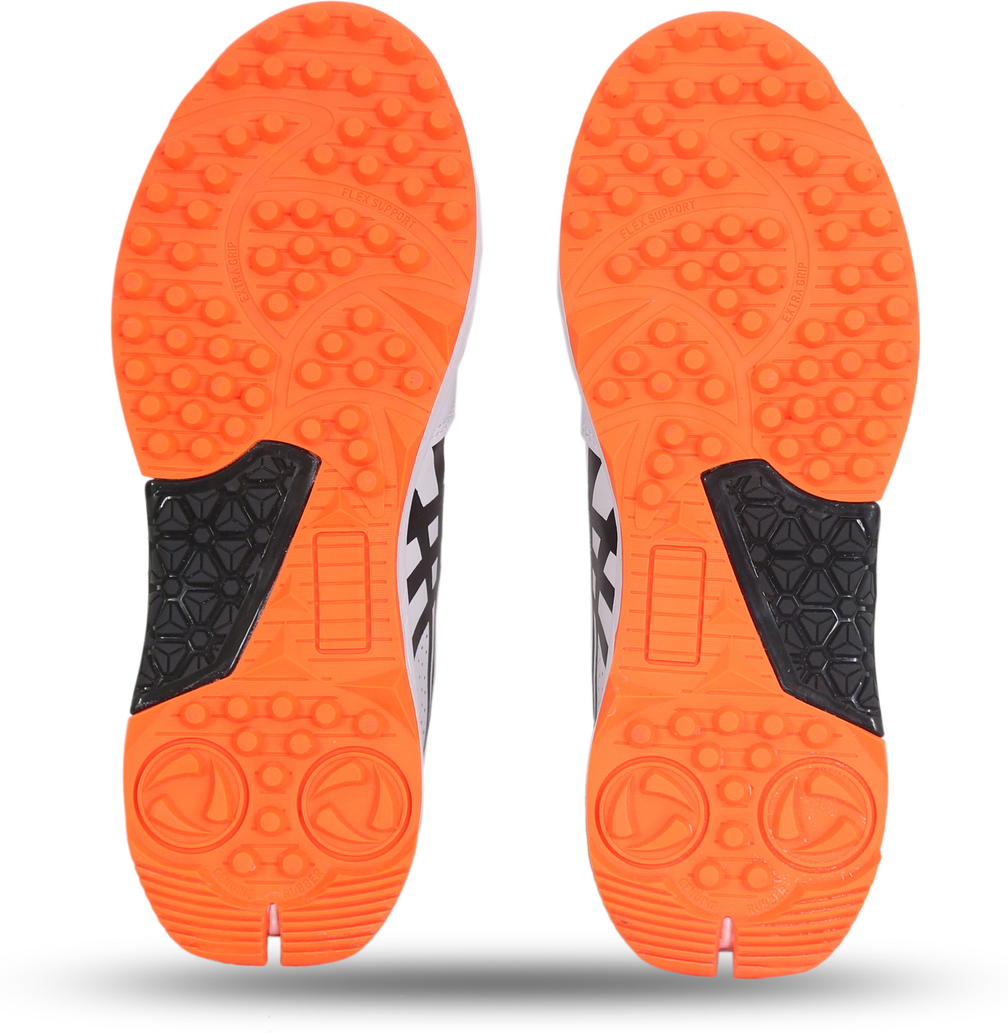 Image of Fitway 1900 PK GEL Cricket Shoes For Unisex (Orange, White, 6)