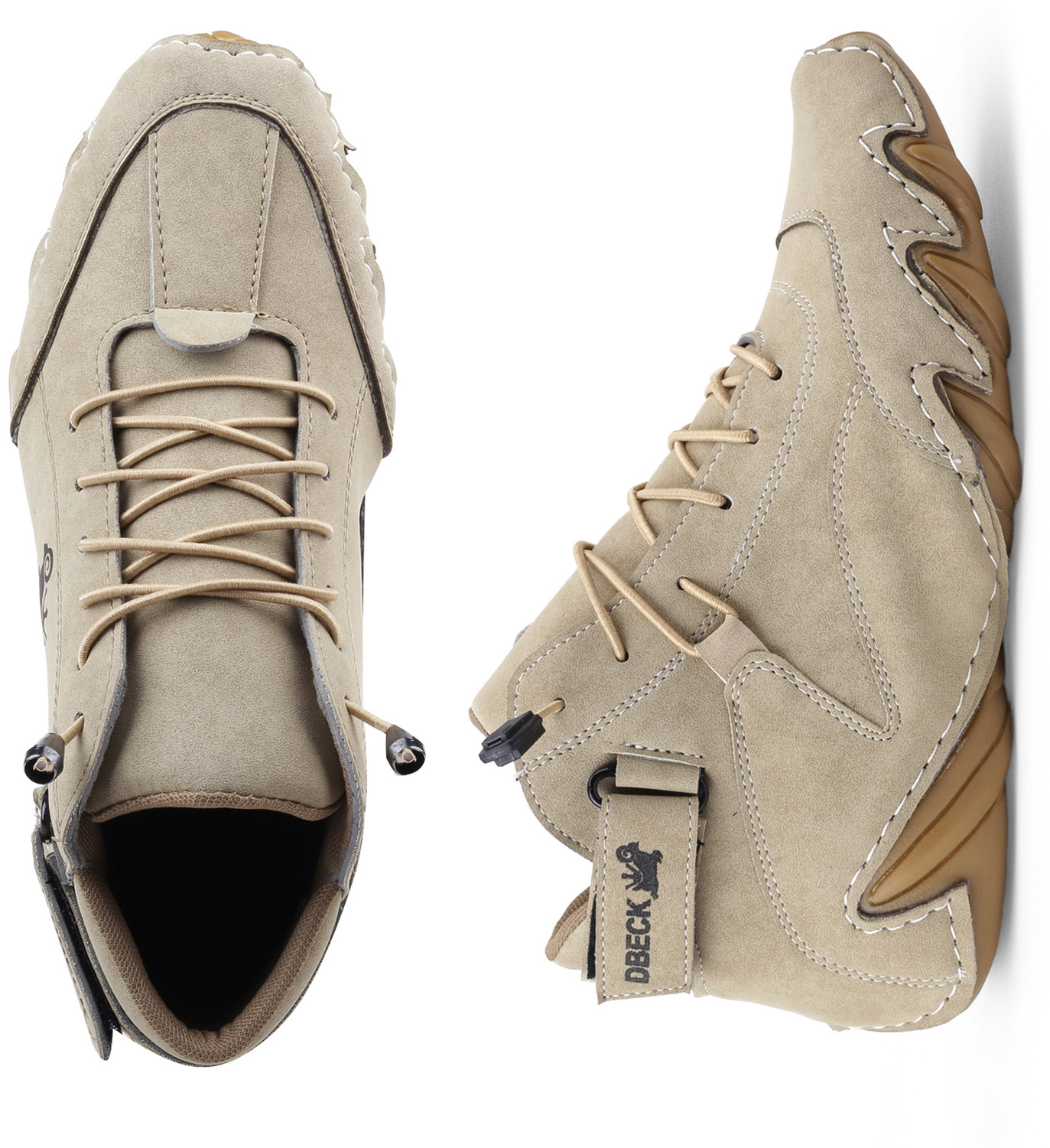 Image of 6ONE9 Men's High Ankle Casual Shoes | Lace-Up Outdoor Grip Sole Casuals For Men