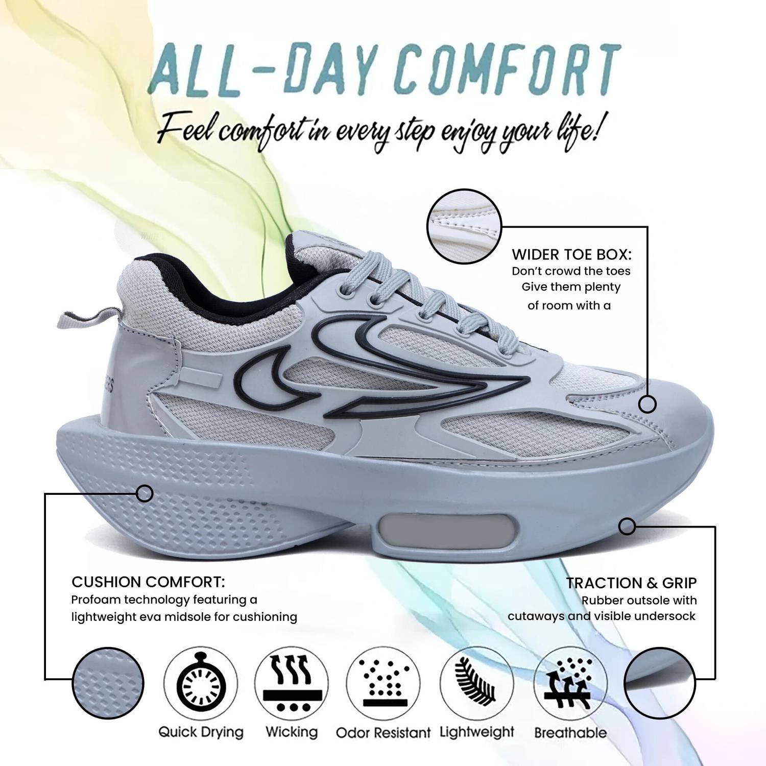 WHITE WALKERS ULTRASOFT ACTIVEWALK Men White Sneakers - Image 3
