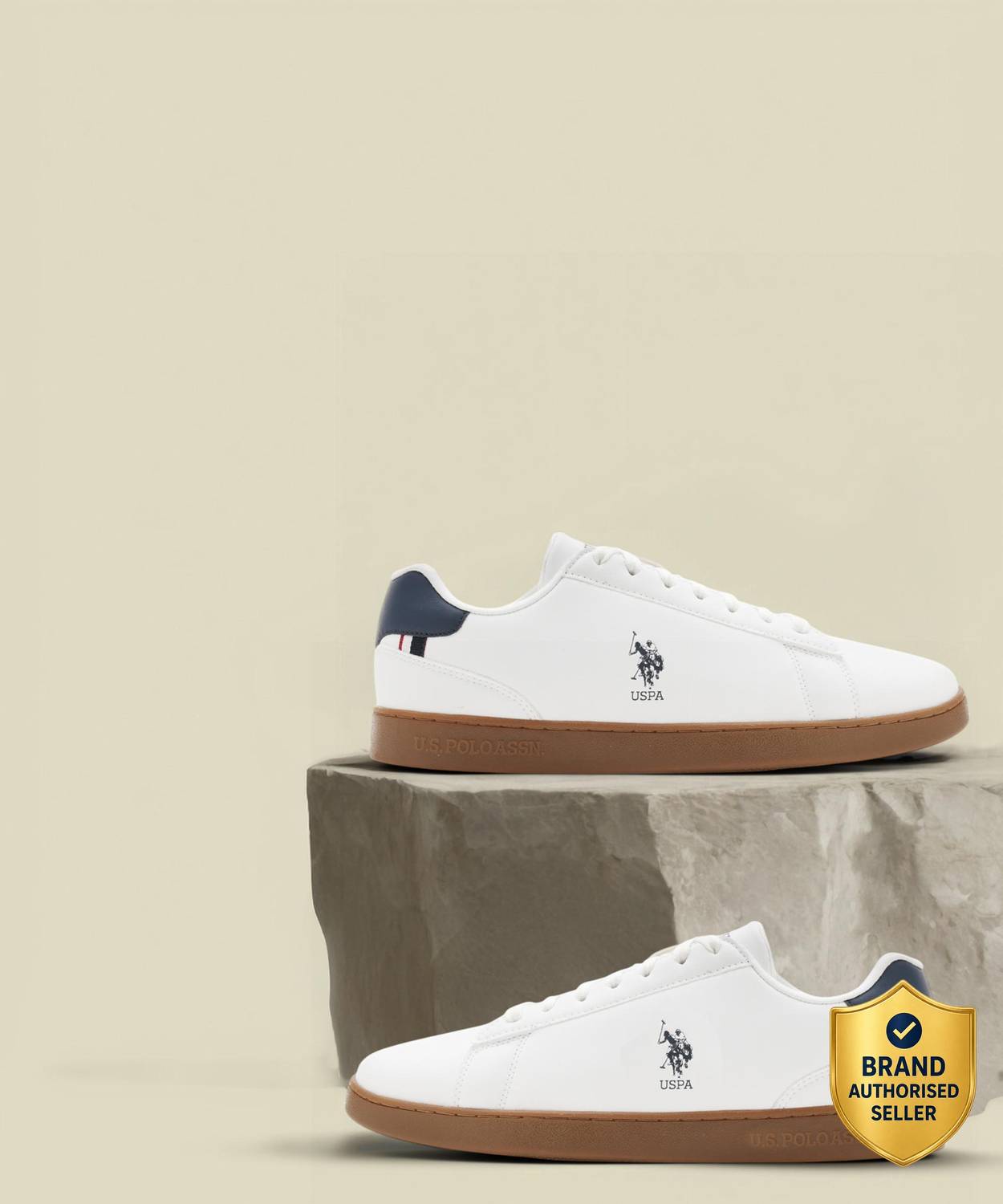 U.S. POLO ASSN. Rheede White Men's Sneakers - Image 1