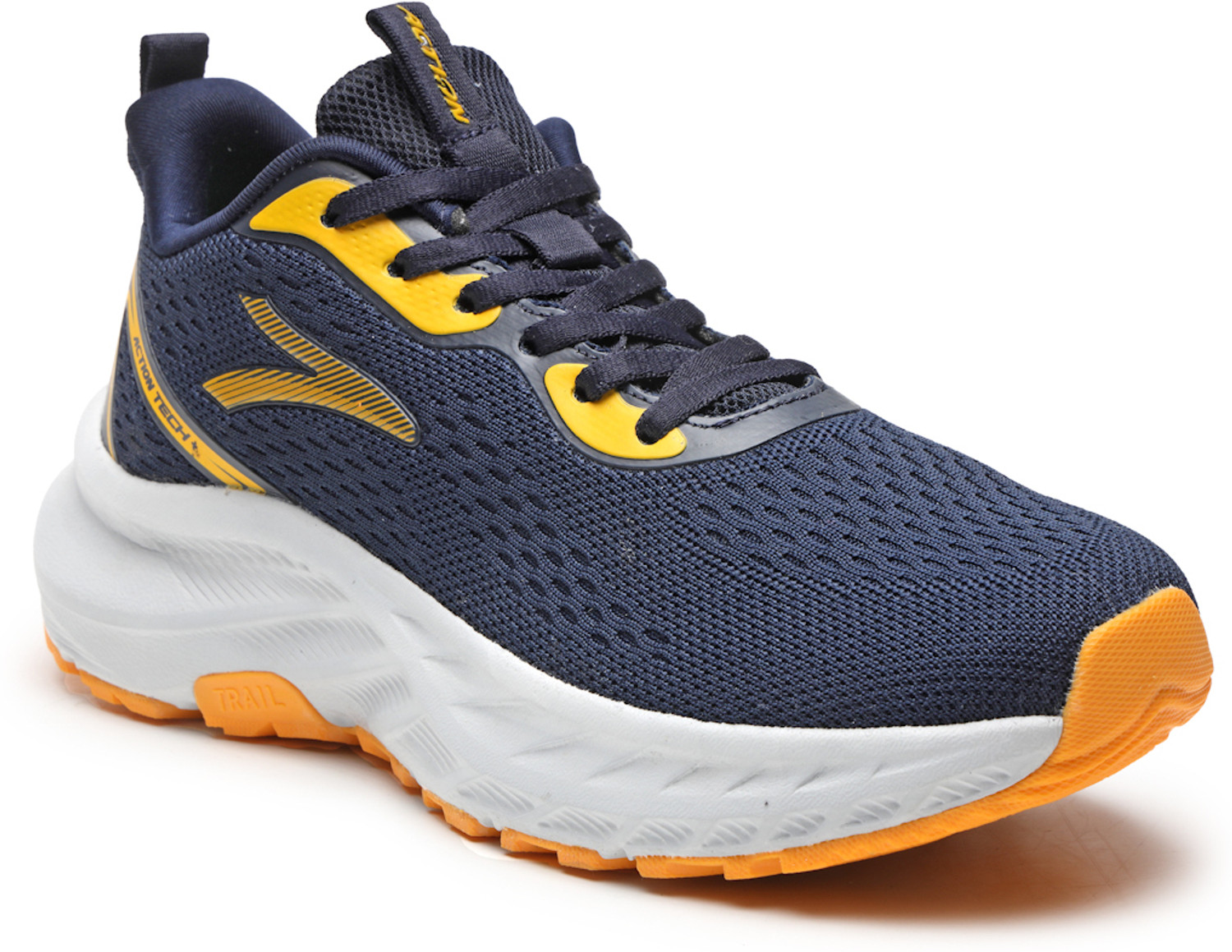 Image of action Athleo NITRO-1501 Lightweight Breathable Comfortable Sports Lace-Ups Running Shoes For Men