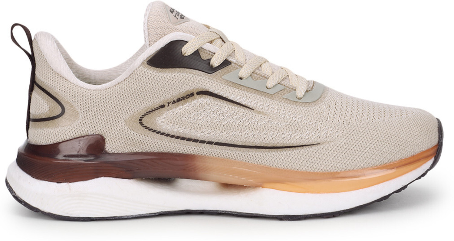 Image of Abros RONN L.BEIGE /BROWN Lace-Ups Running Shoes For Mens Casuals For Men