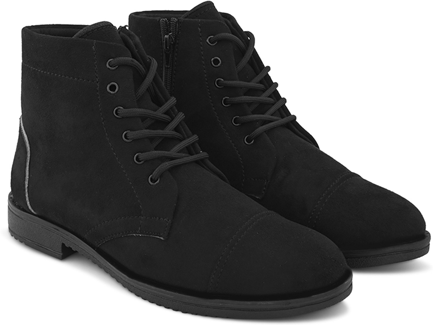 Image of HERE&NOW Black Casual Boots For Men Boots For Men