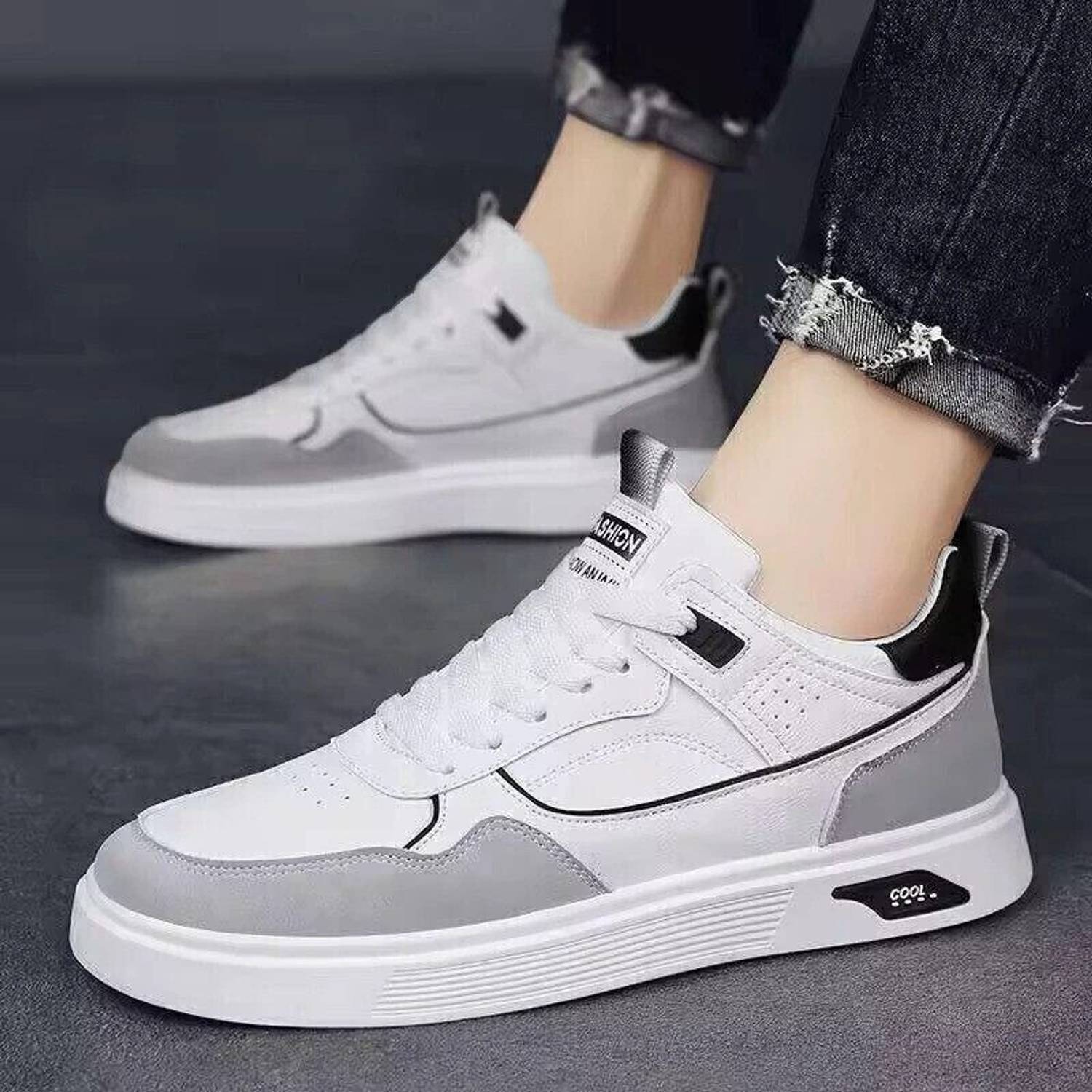Echor ESGZWH03 White Men's Sneakers - Image 3