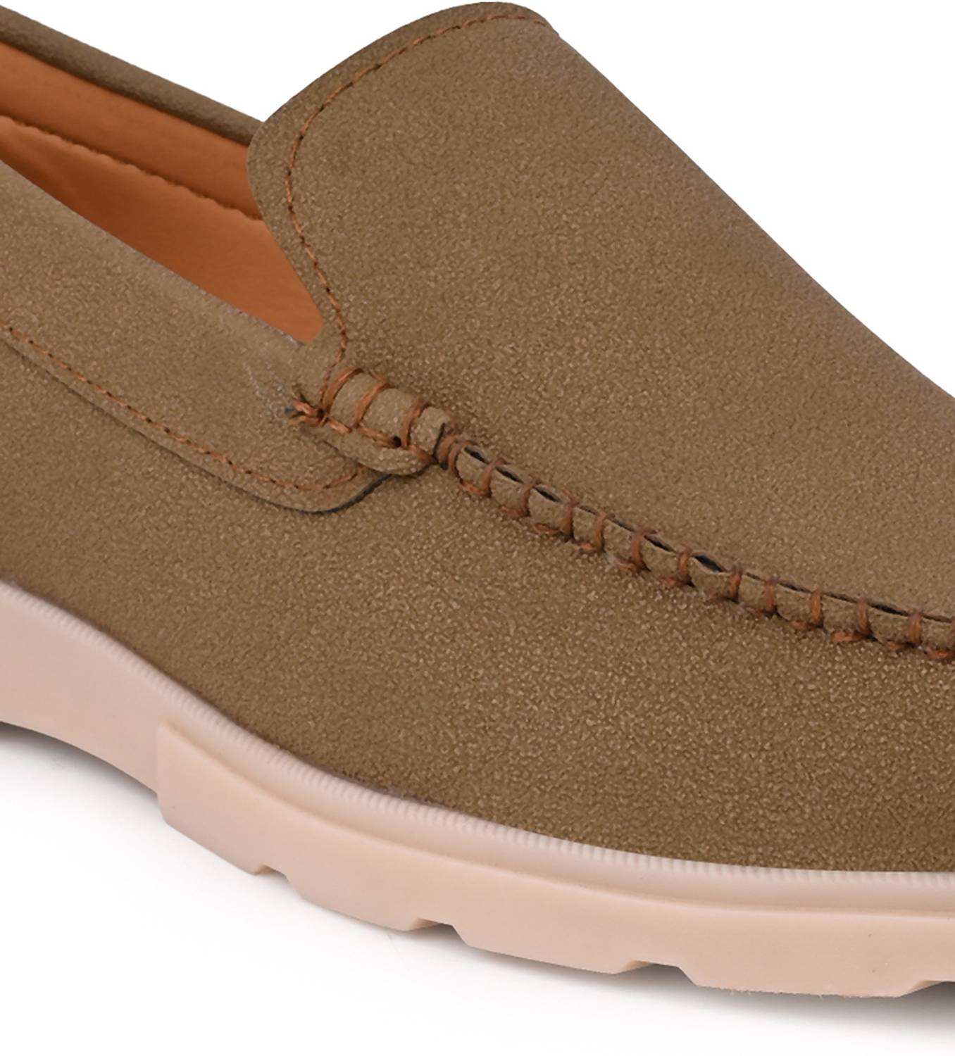 BIG BOK Men Round Toe Memory Foam Suede Loafers - Image 5