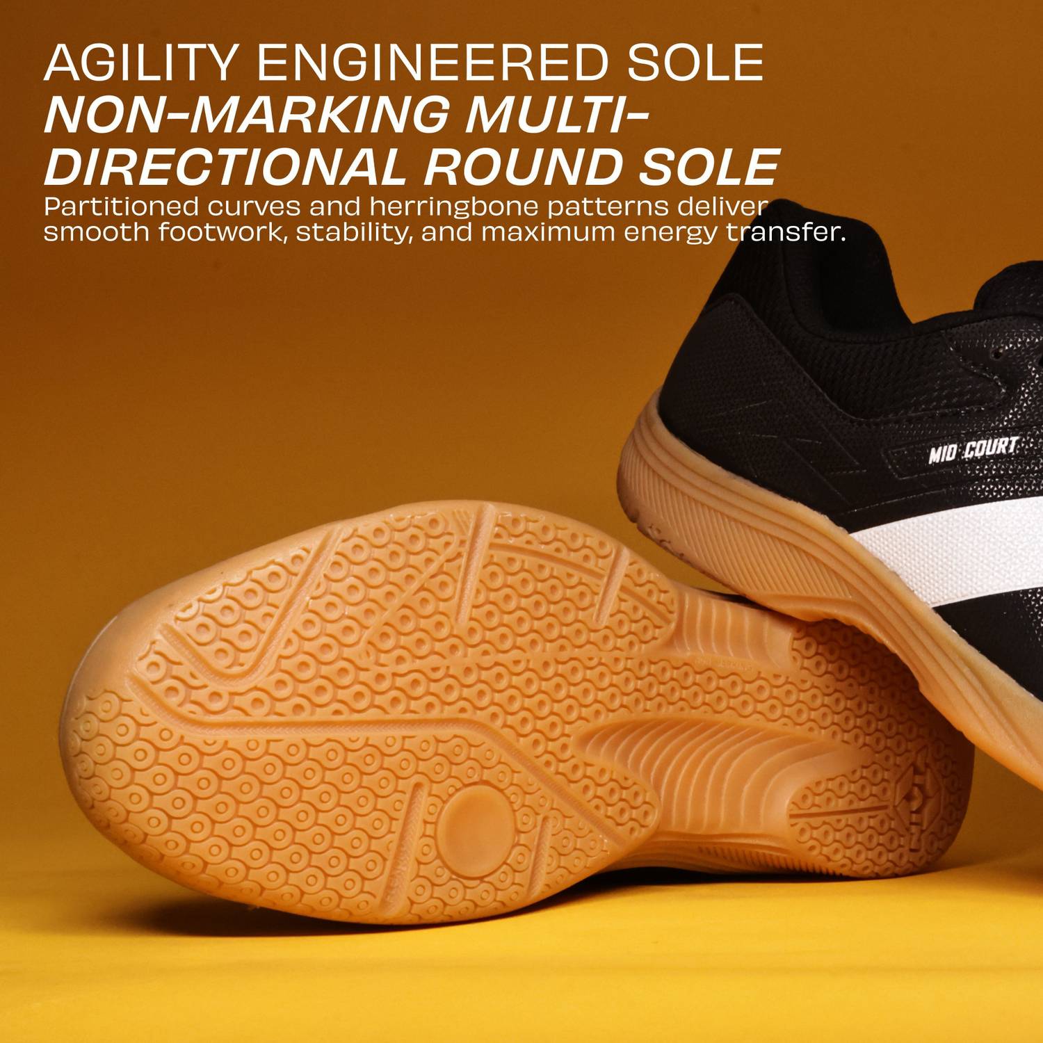 NIVIA Mid Court Badminton Shoes For Men - Image 3
