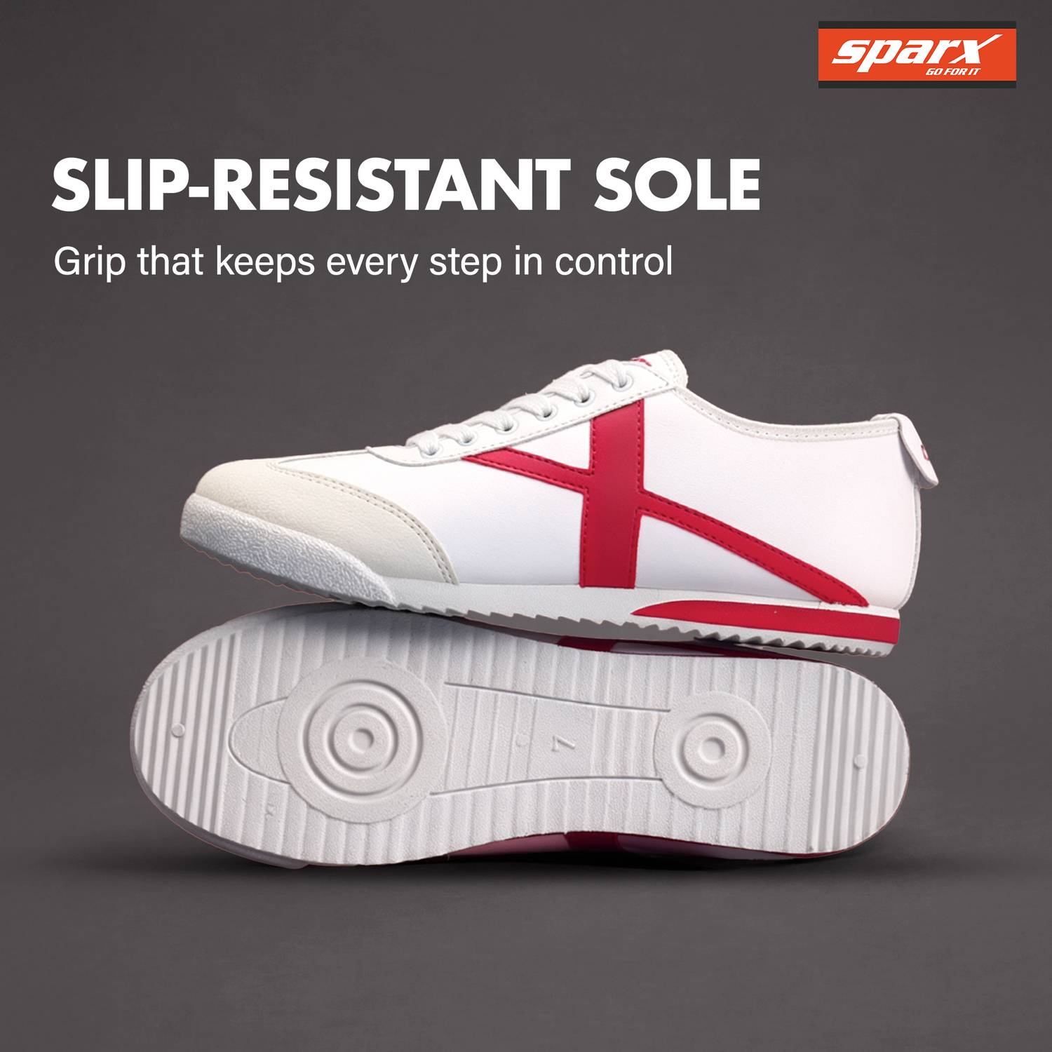 Sparx SM 4012 Men's White Sneakers - Image 4