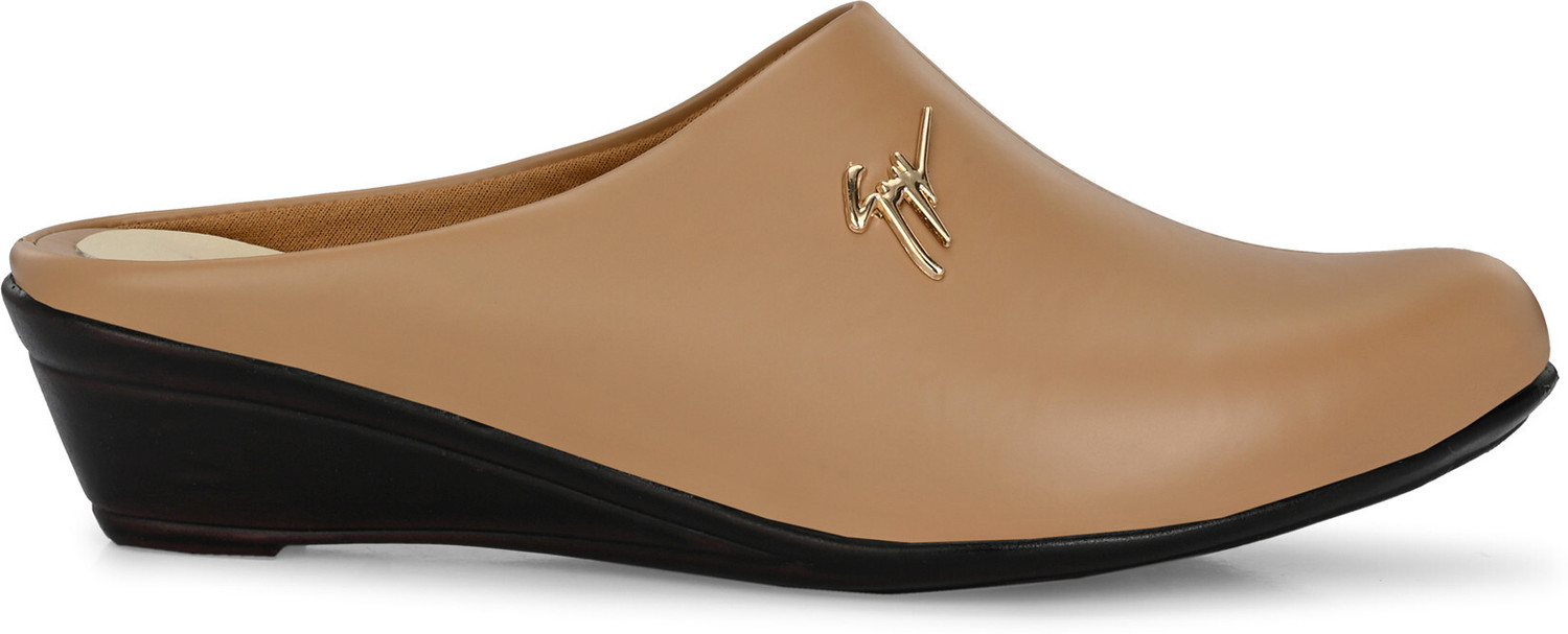 Image of FOOTLOOSE Flats Comfortable Slip On Backless Pointed Toe Mules Casuals For Women