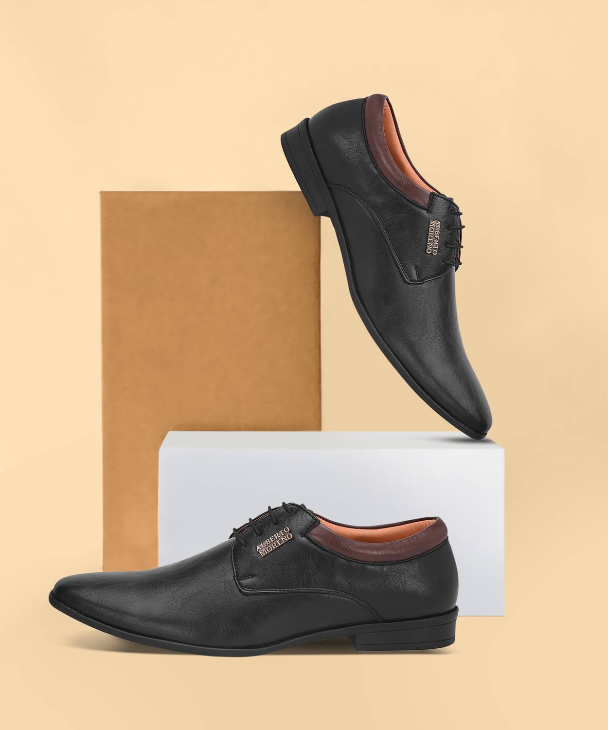 Alberto Moreno Synthetic Leather Formal Lace Up For Men