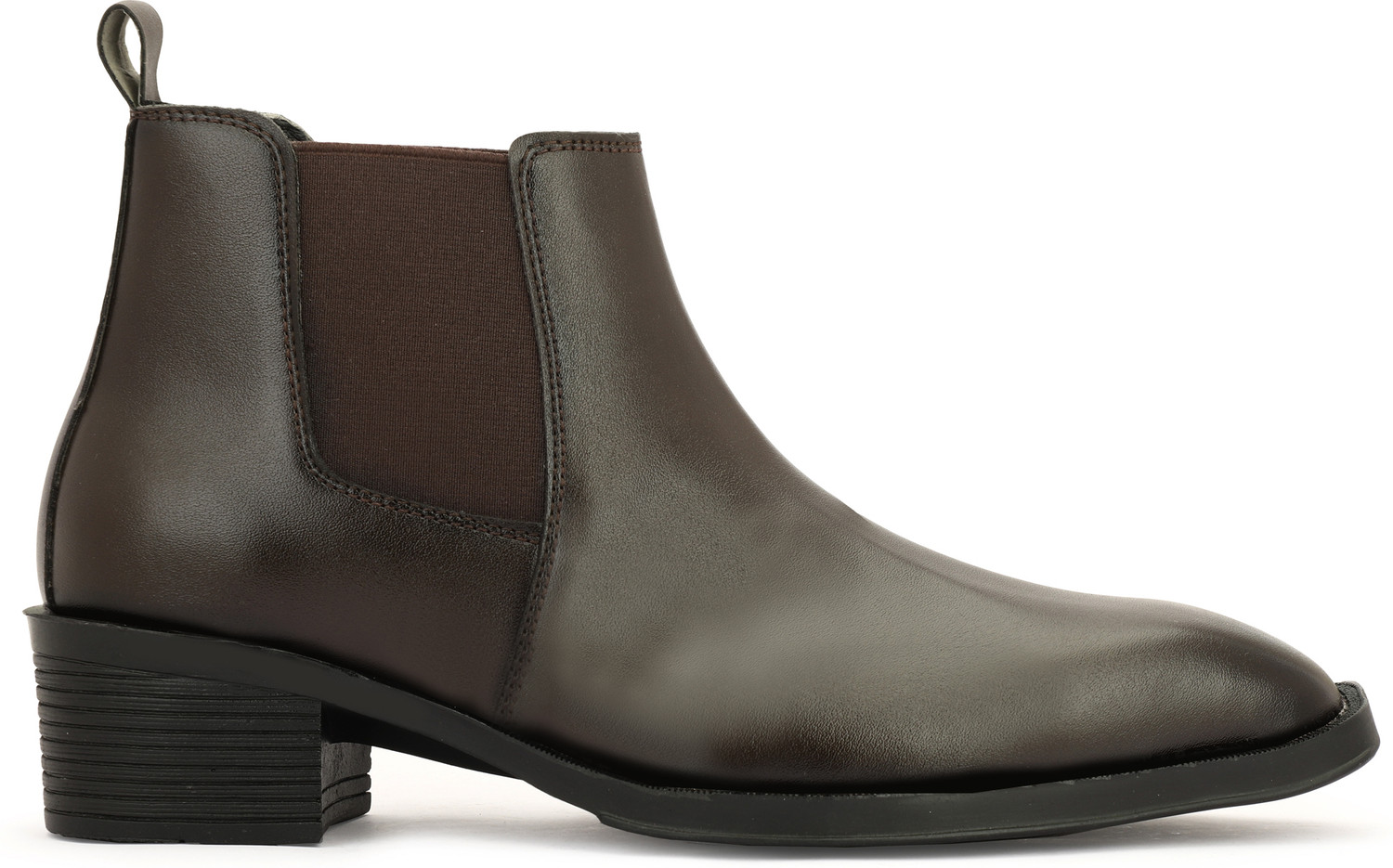 Image of stylestablu Men's Brown Leather Chelsea Boots | Slip-On Party Formals Casual Shoes for Men Boots For Men