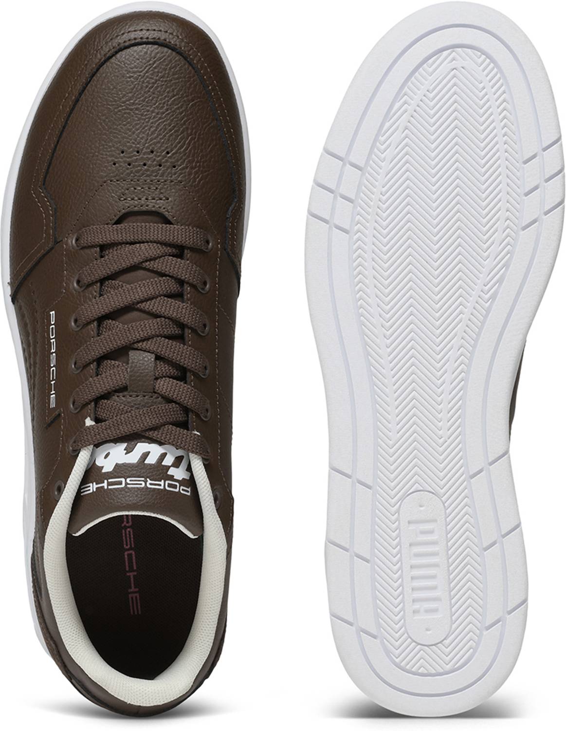 PUMA Porsche Legacy Court Classic Lux Brown Sneakers - Image 5