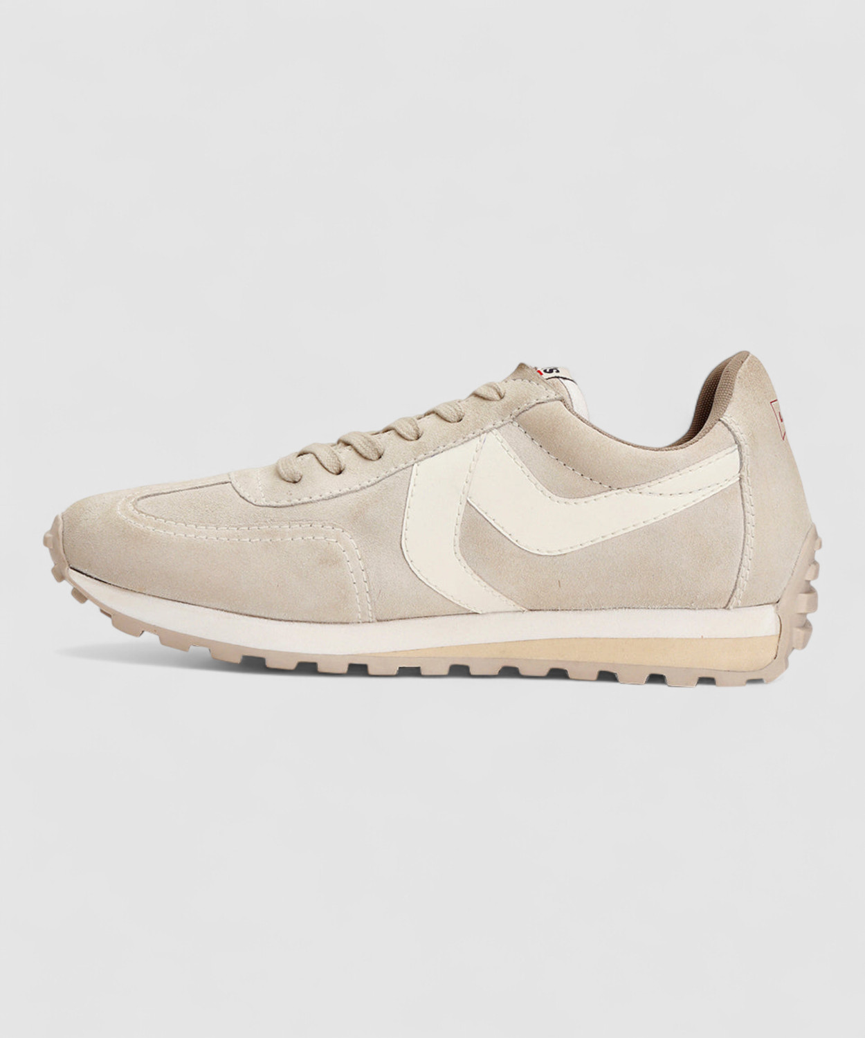 Image of LEVI'S Men's Beige Colorblock Sneakers Sneakers For Men