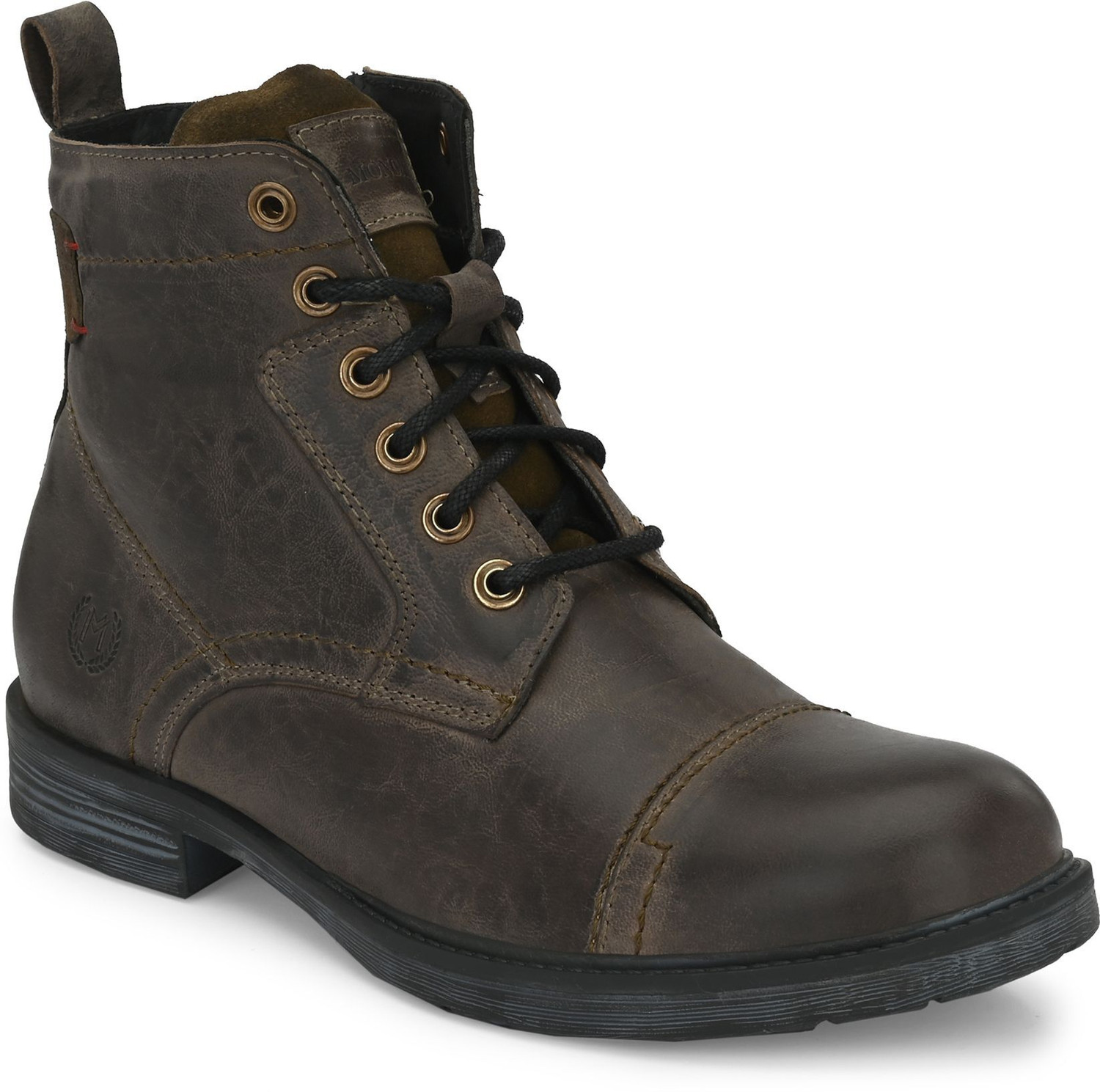 Image of MONDAIN 100% Genuine Leather New Trend Damaged Desgine Leather Shoes For Men Boots For Men