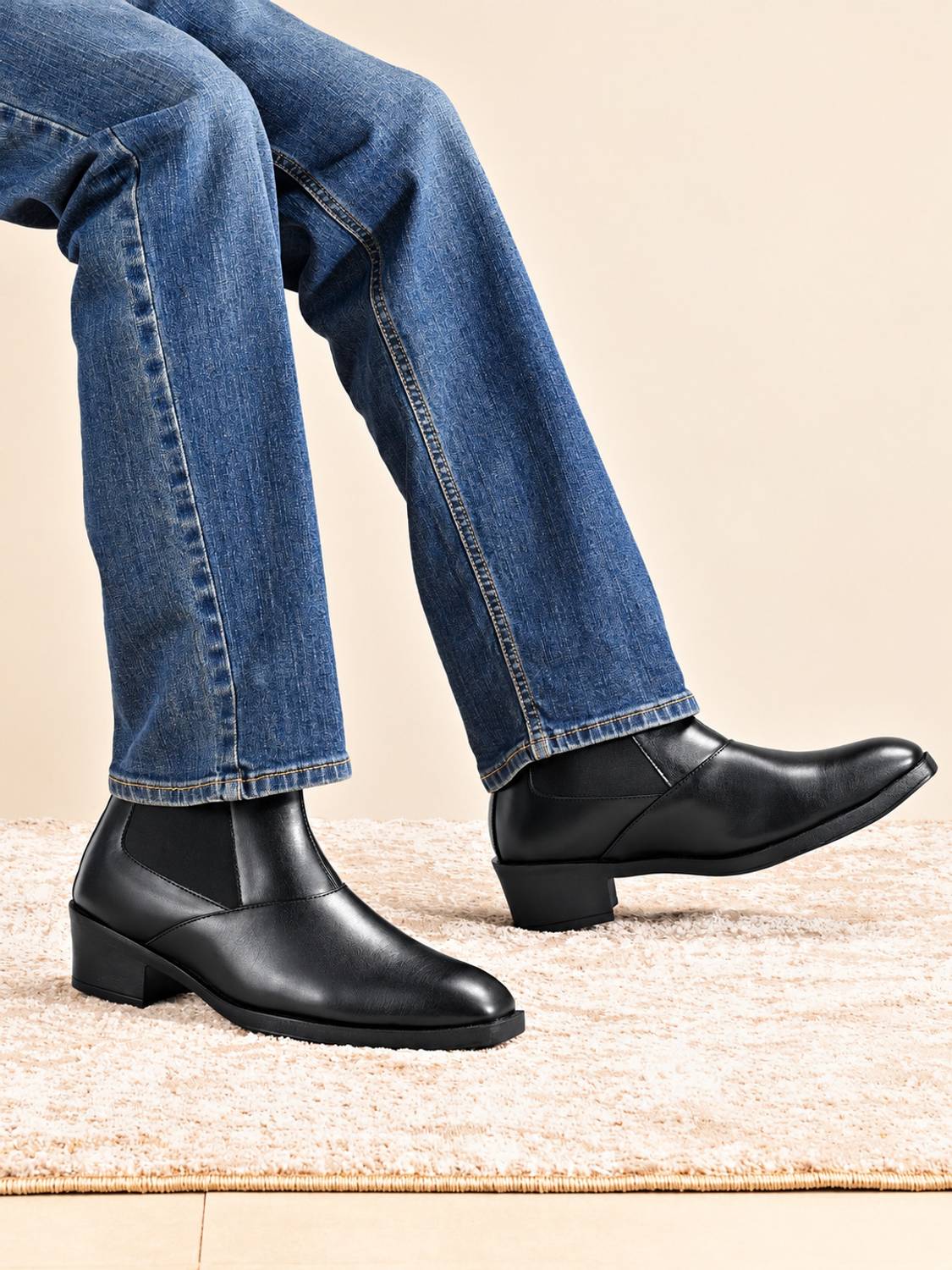 HOPSCOB Chelsea Boots For Men Black - Image 3