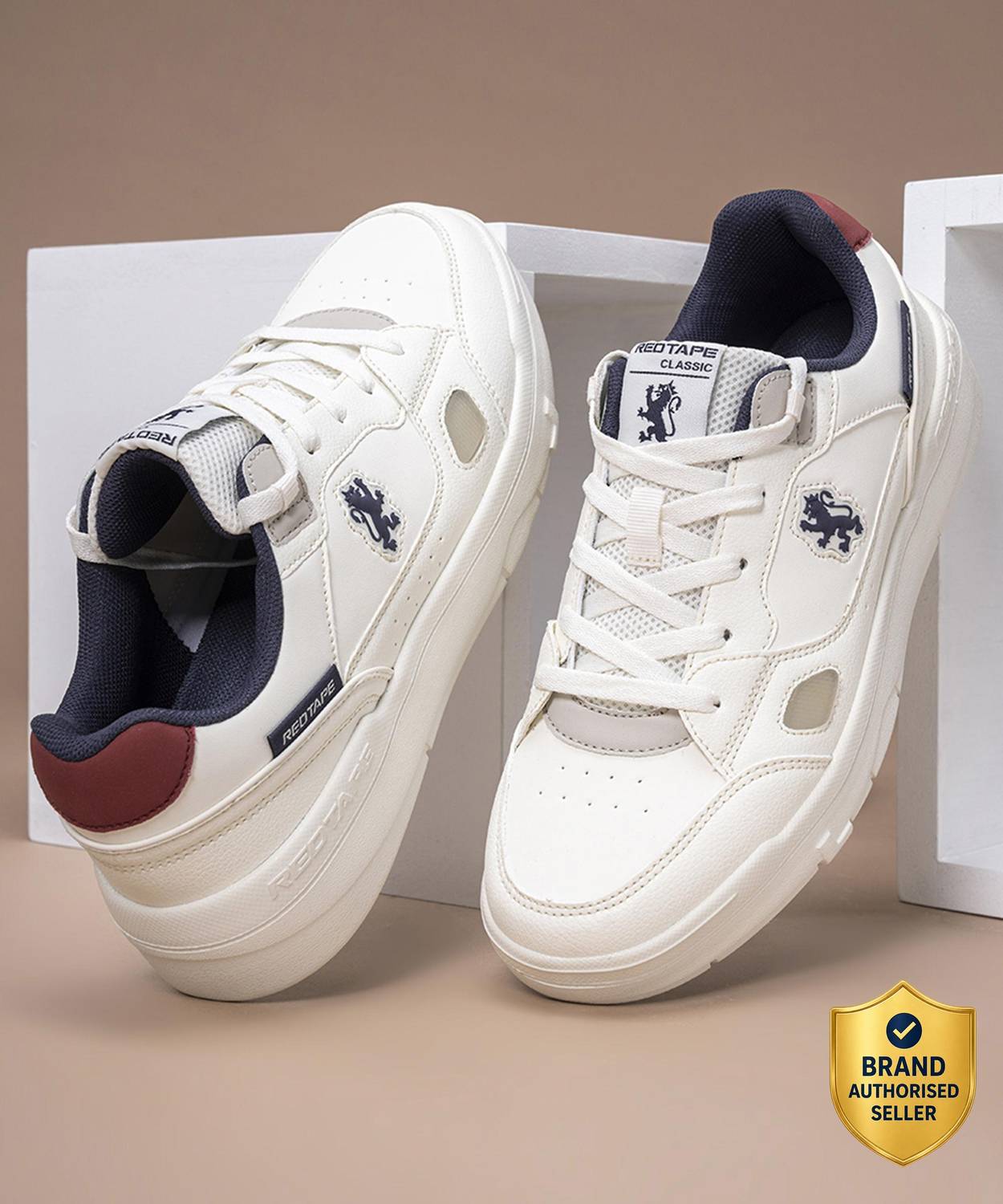 RED TAPE Men's Red Casual Sneakers