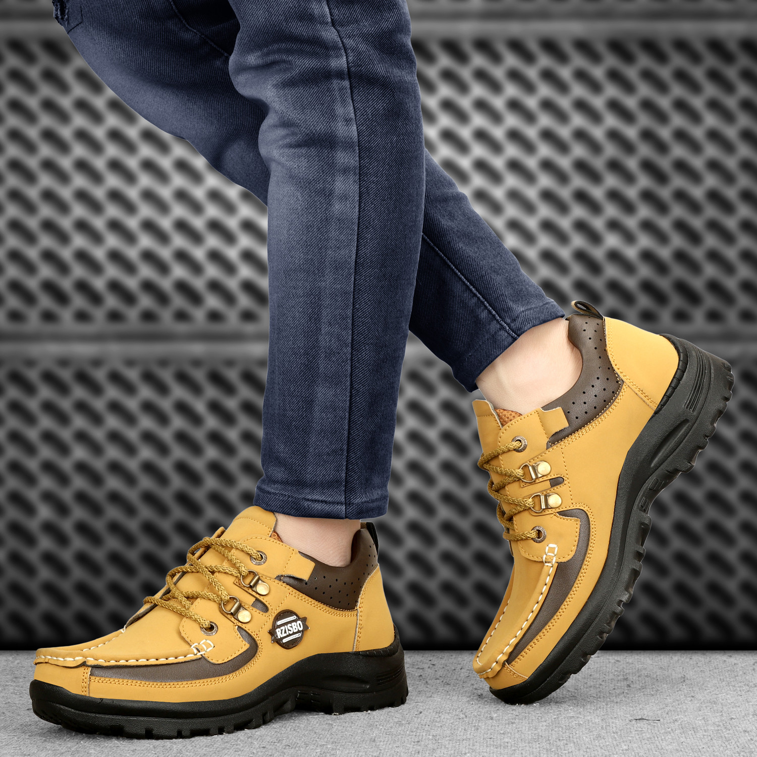 Image of LXXII Men's Ankle Mid-Top Hiking Casual Outdoor Lightweight Boots For Men