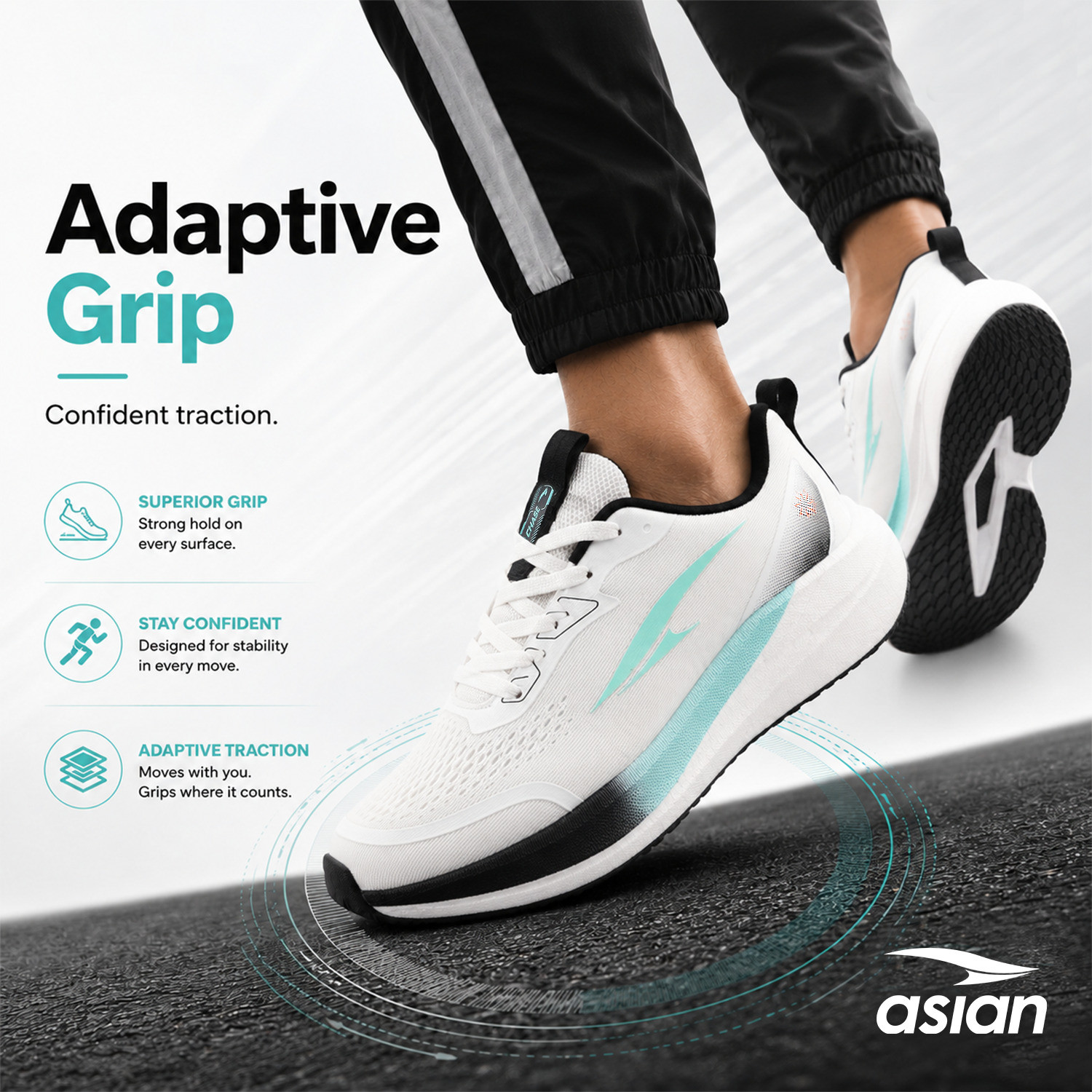 Image of asian Hypercushion Carbon-13 Men's Running Shoes with Breathable Mesh Upper Running Shoes For Men