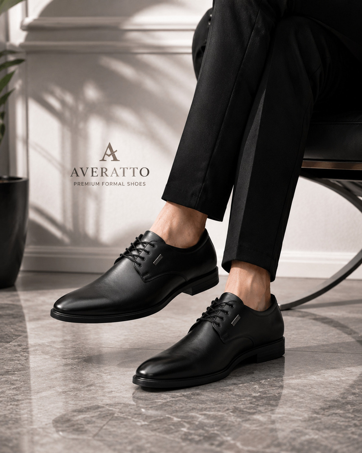 Image of Averatto Black Lace Up Formal Shoe for Mens (A9932) Party Wear For Men