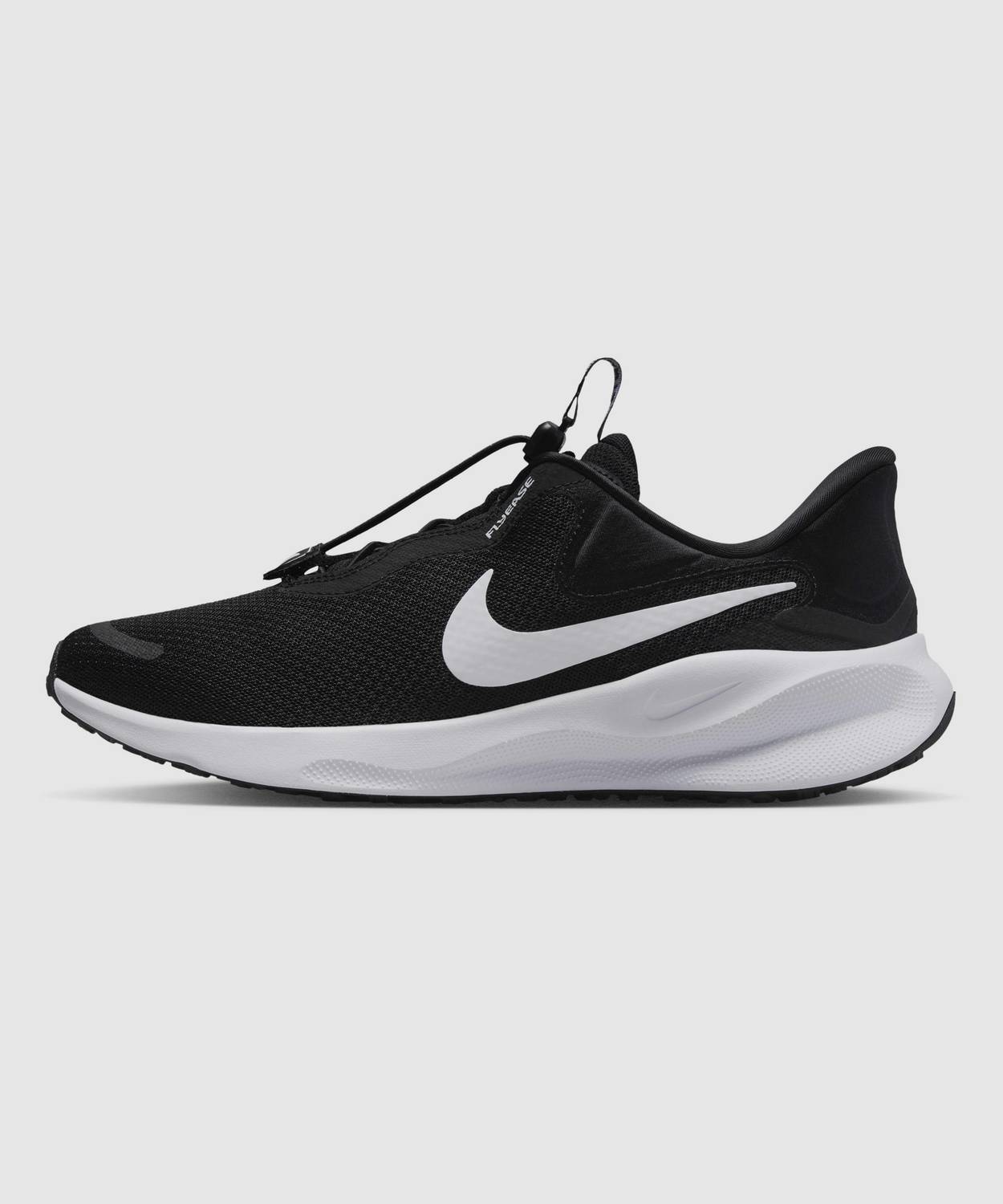 Nike Revolution 7 EasyOn Black Running Shoes - Image 5
