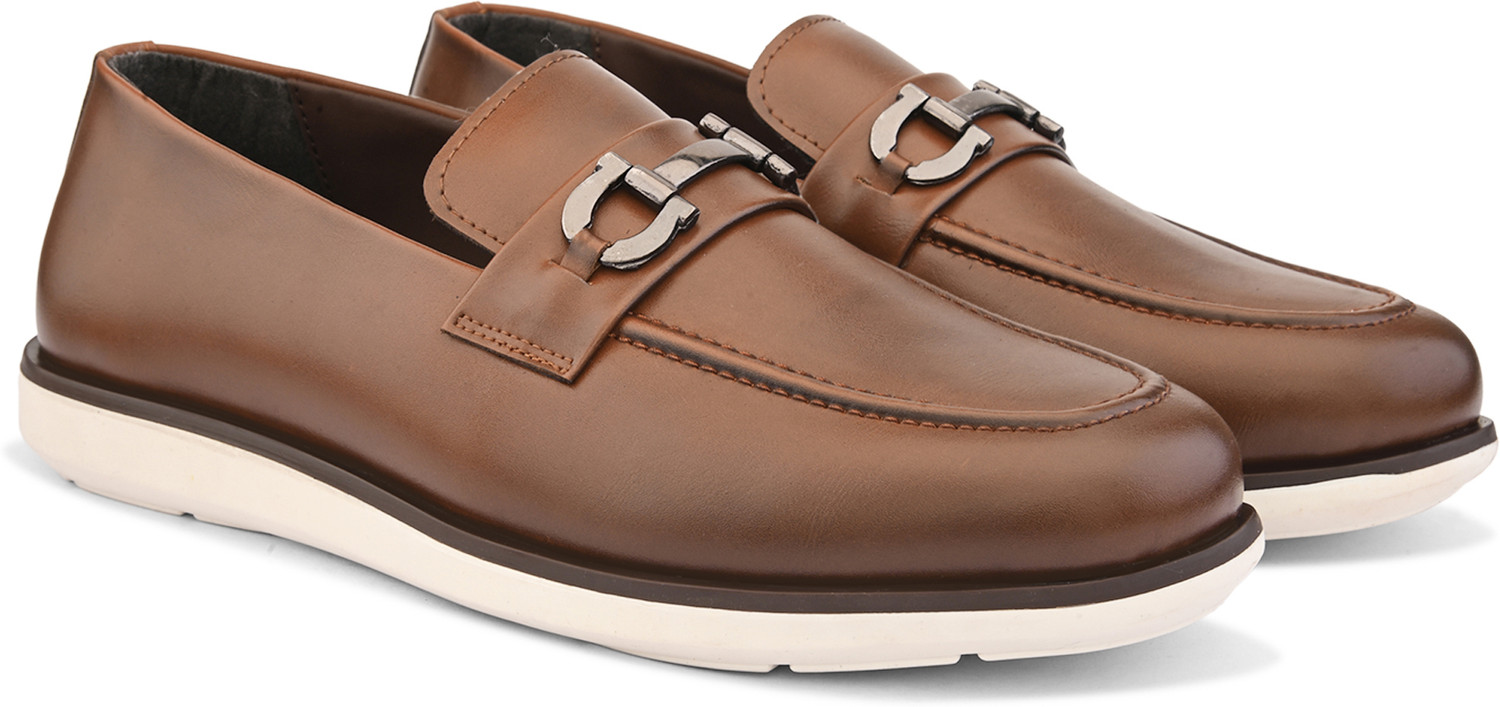 Image of SAN FRISSCO Semi casual Leather horsebit Penny Loafers Mocassin For Men