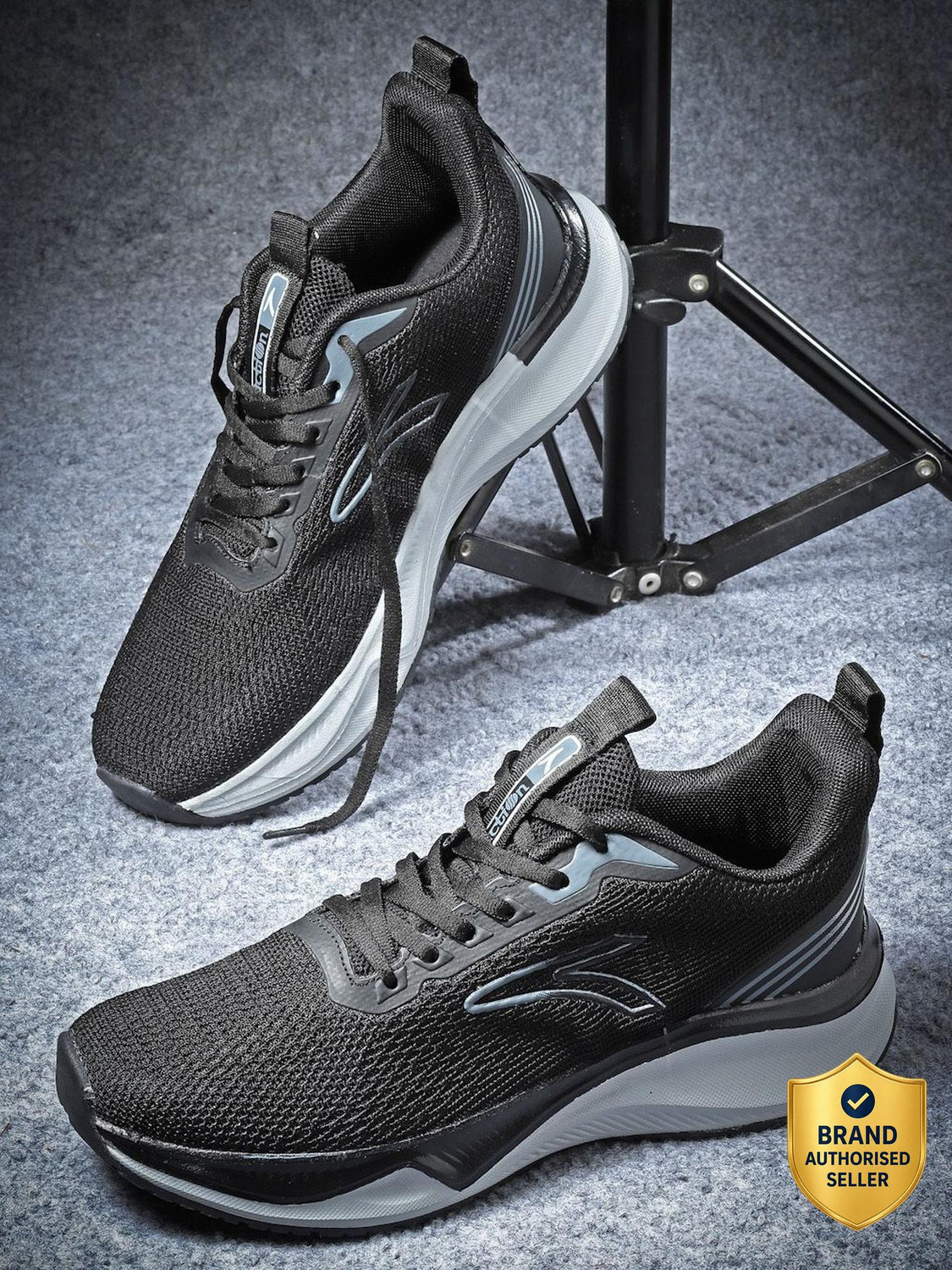 Image of action Athleo N-724 Lightweight Comfortable Trendy Breathable Sports Lace-Up Running Shoes For Men