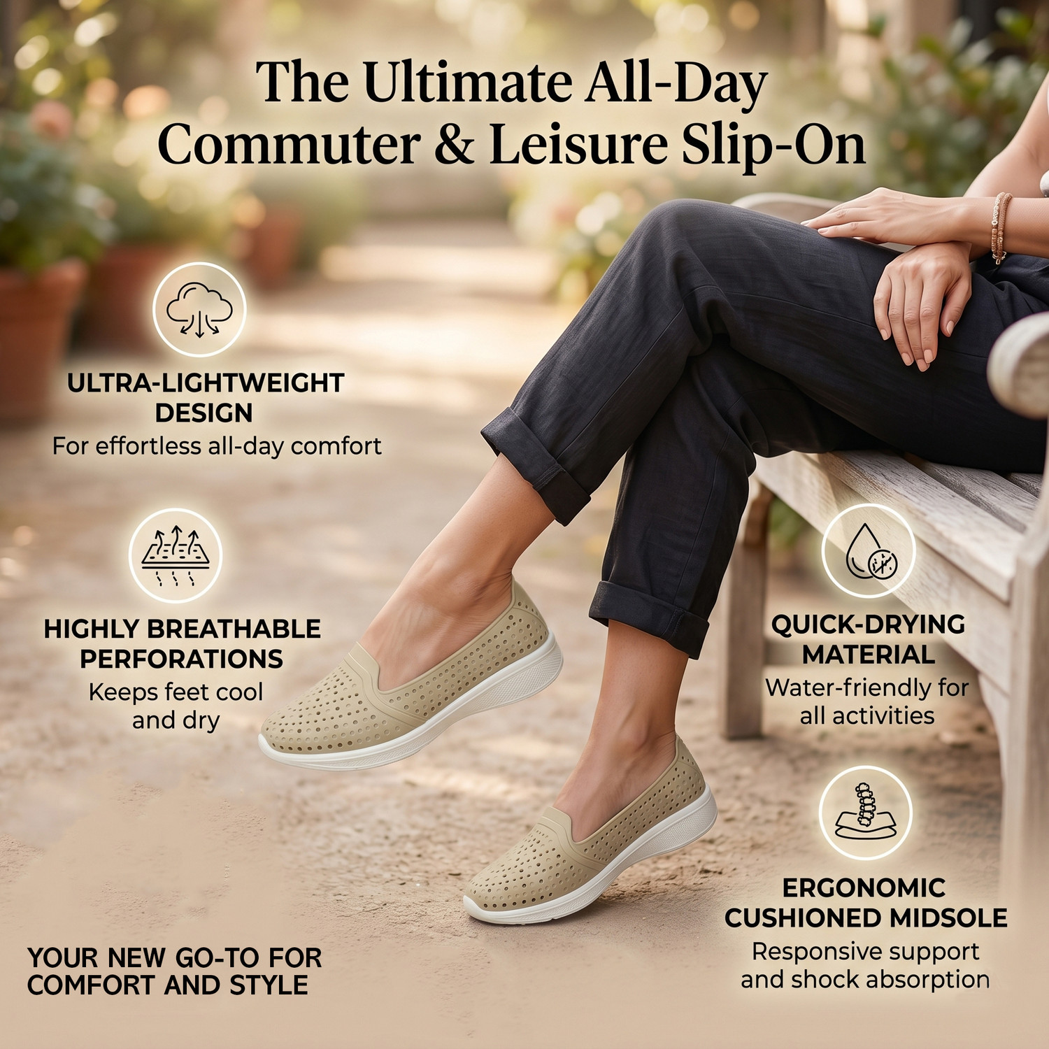 Image of AJANTA Ajanta Women Waterproof Belly Shoes | Ladies Rainy Wear Casual Slip On Women Bellies