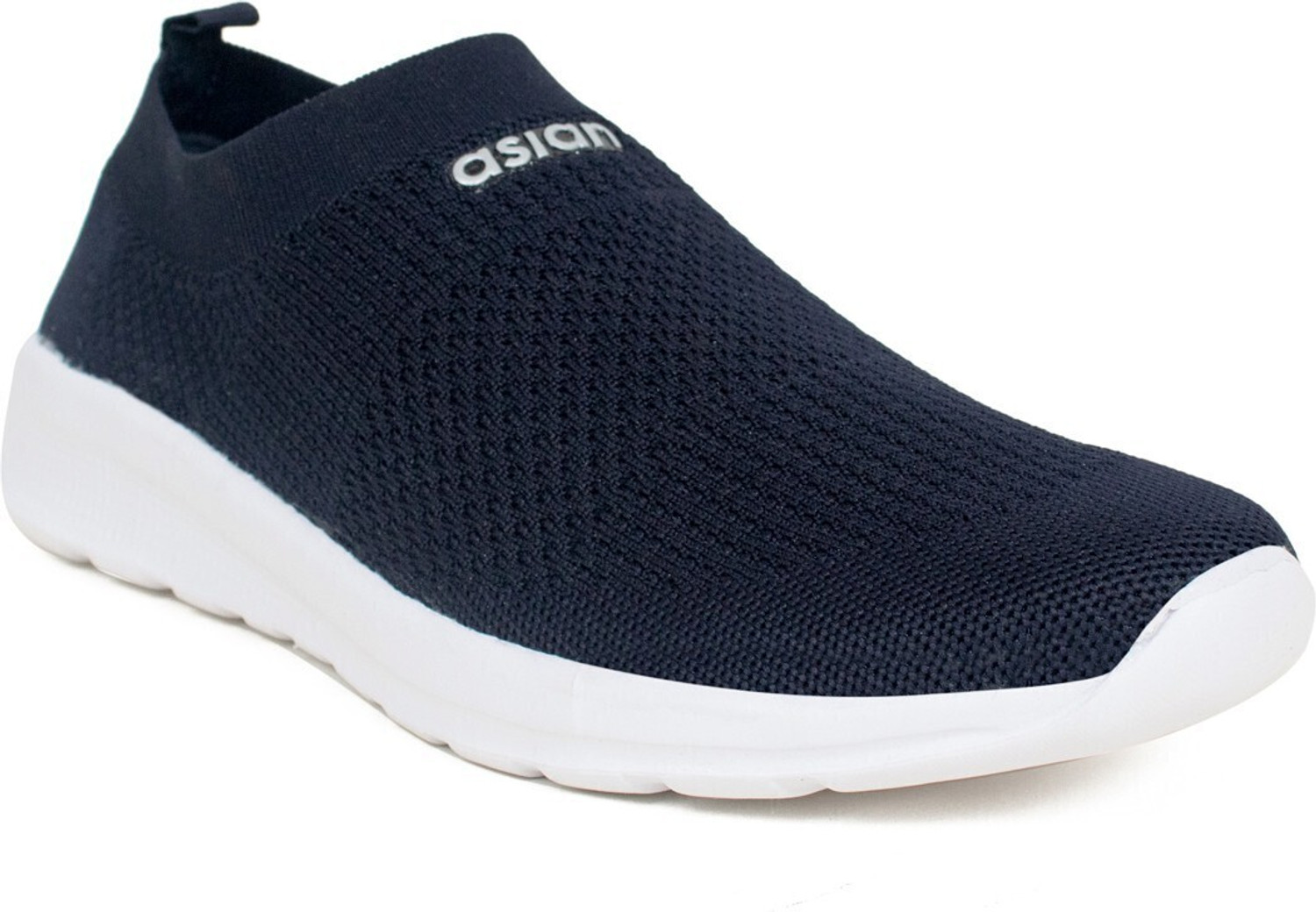 Image of asian slip on blue shoes for running, walking, gym, trekking & party elasto-03 Walking Shoes For Men