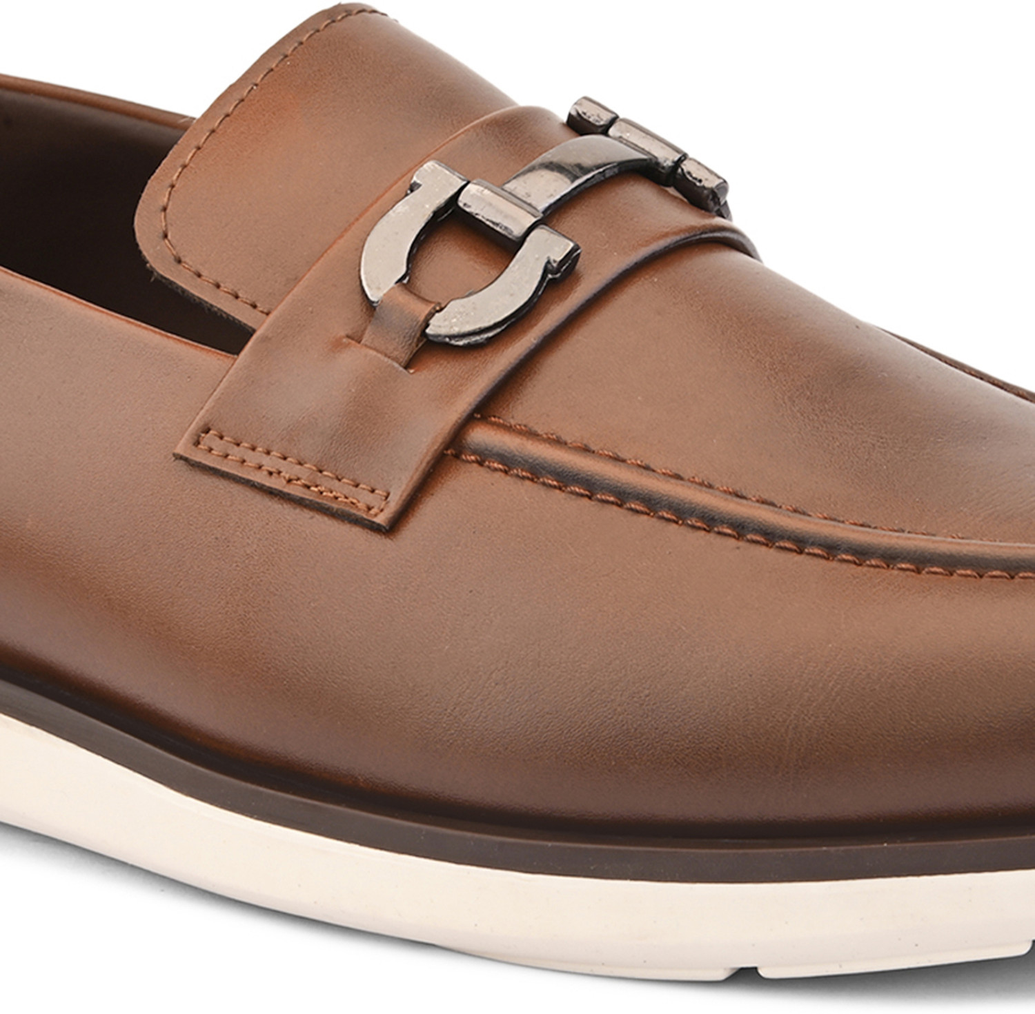 Image of SAN FRISSCO Semi casual Leather horsebit Penny Loafers Mocassin For Men