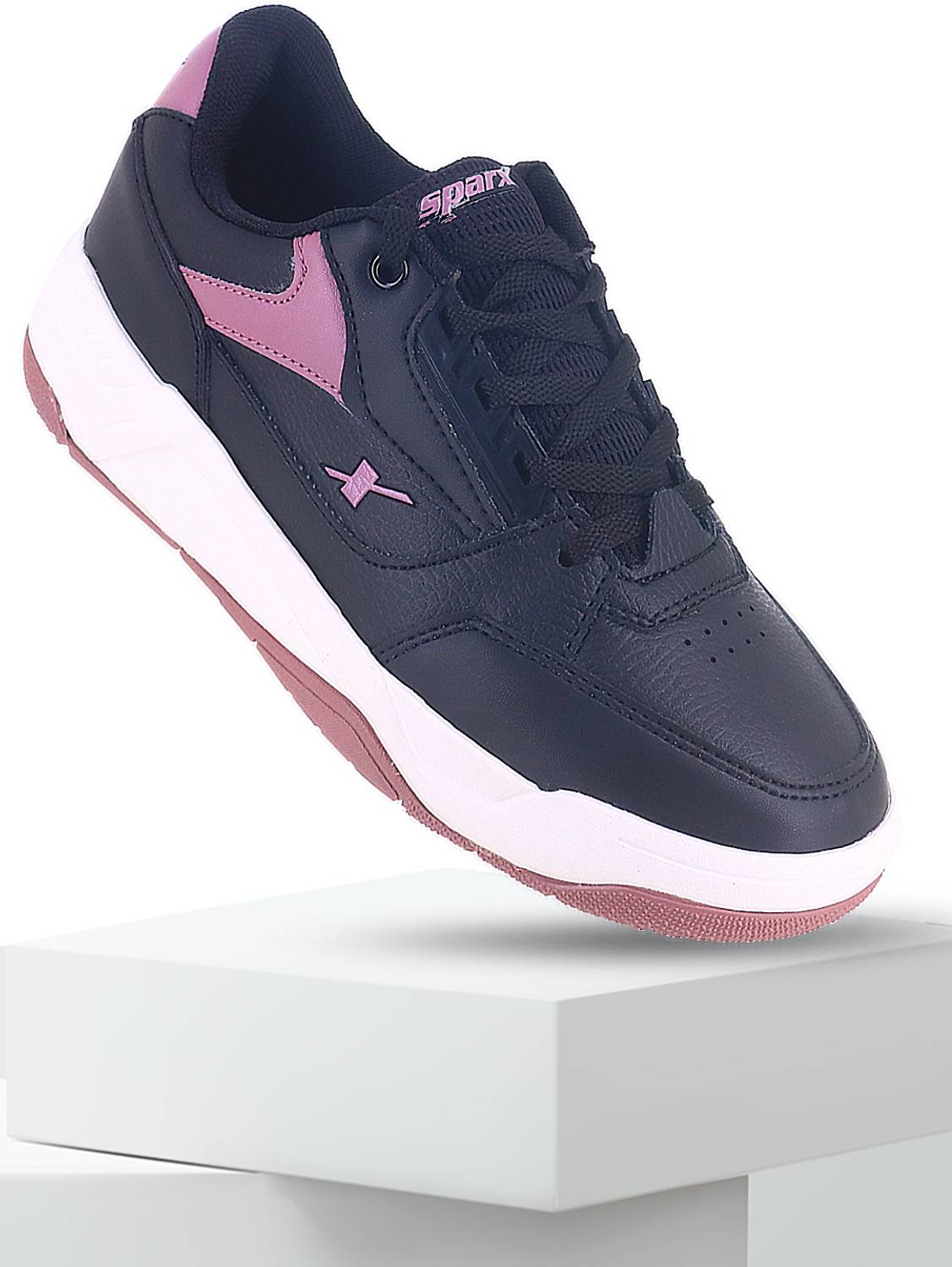 Sparx Sneakers For Women (Black, Purple , 4)