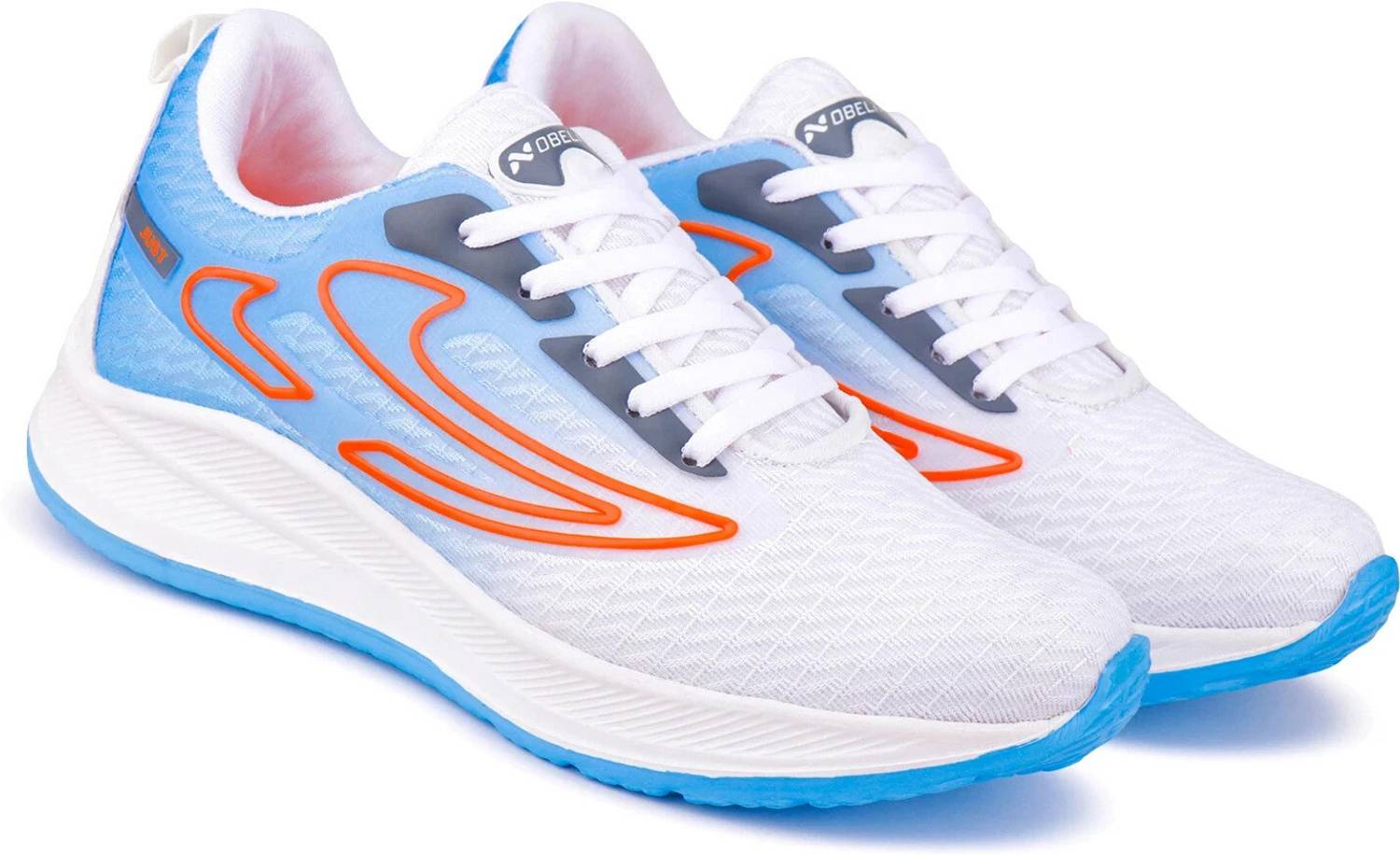 NOBELITE Premium Sports, White Sneakers, Running, Gym, Trending, Stylish Running Shoes For Men