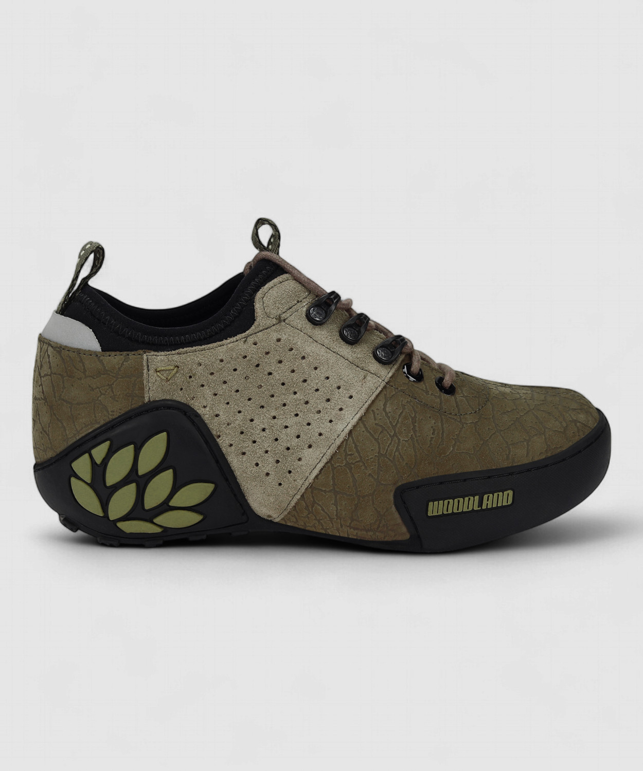 Image of WOODLAND Lace Up Lightweight Breathable Comfortable Daily Use Casuals For Men (Khaki, 7)