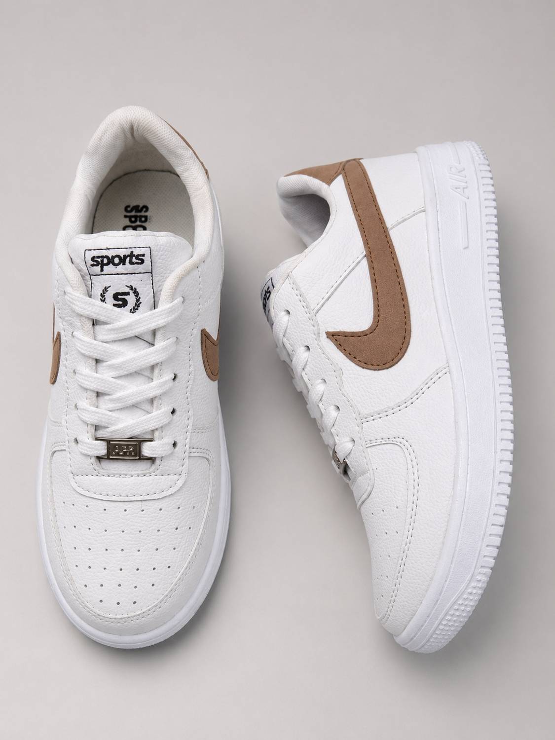 Leevax Men White Sneaker Shoes - Image 2