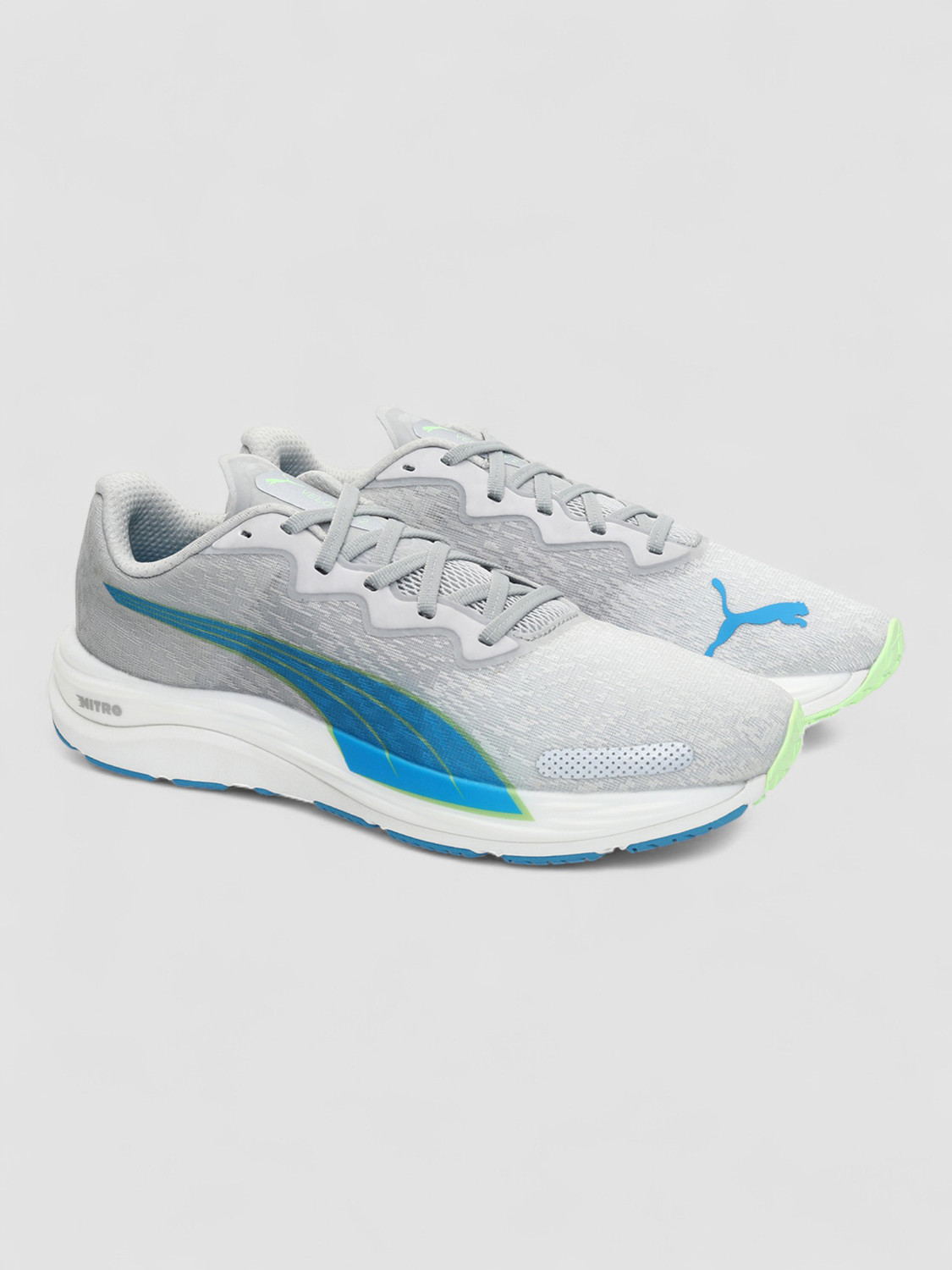 Image of PUMA Velocity Nitro 2 Wildwash Running Shoes For Men (Grey, 11)