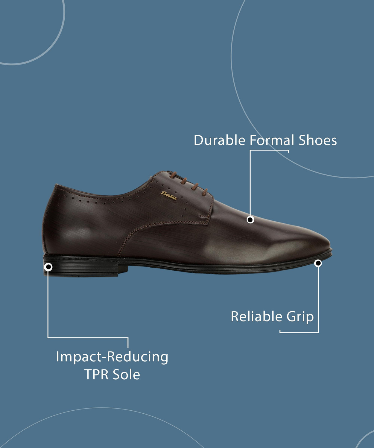 Image of Bata Lace Up Shoes For Men