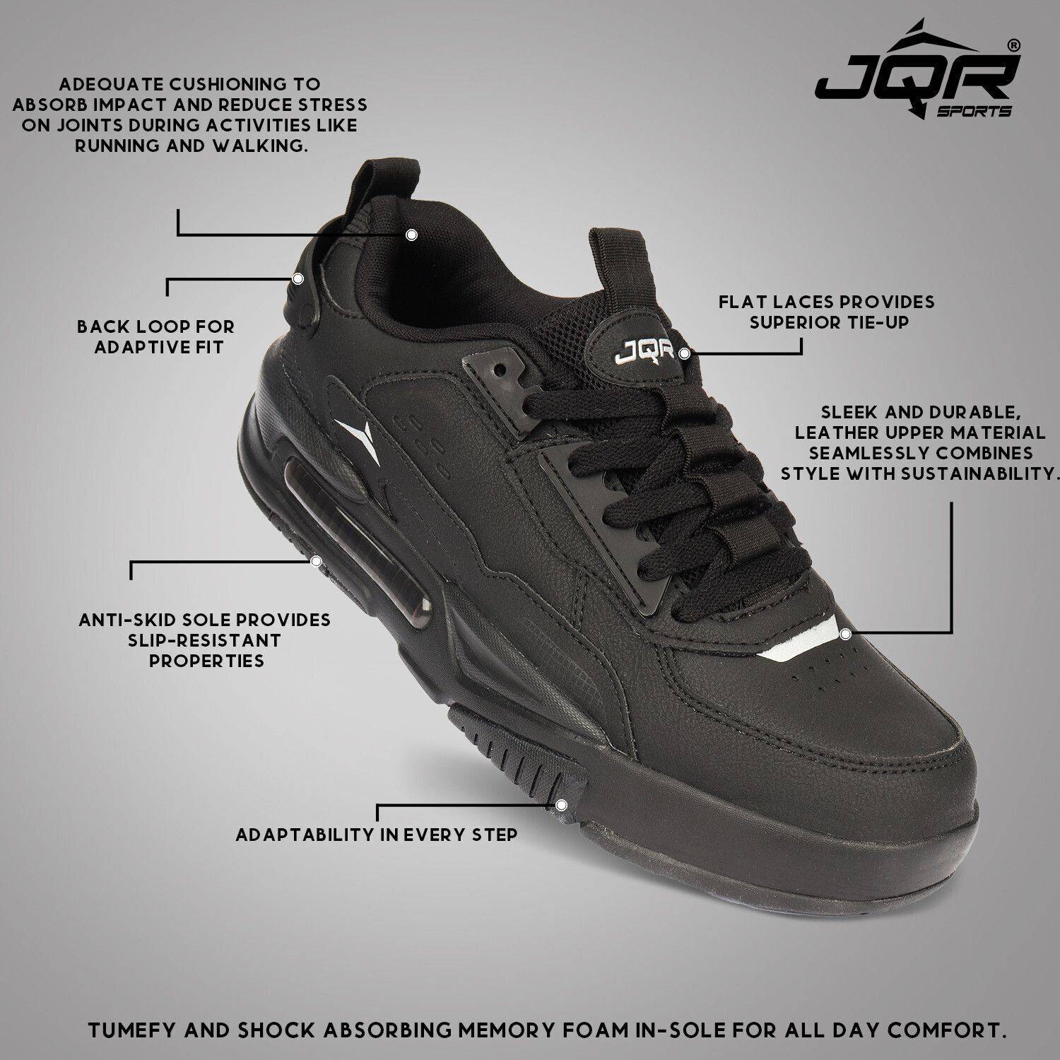 JQR SIGNATURE Sneakers For Men Black - Image 2