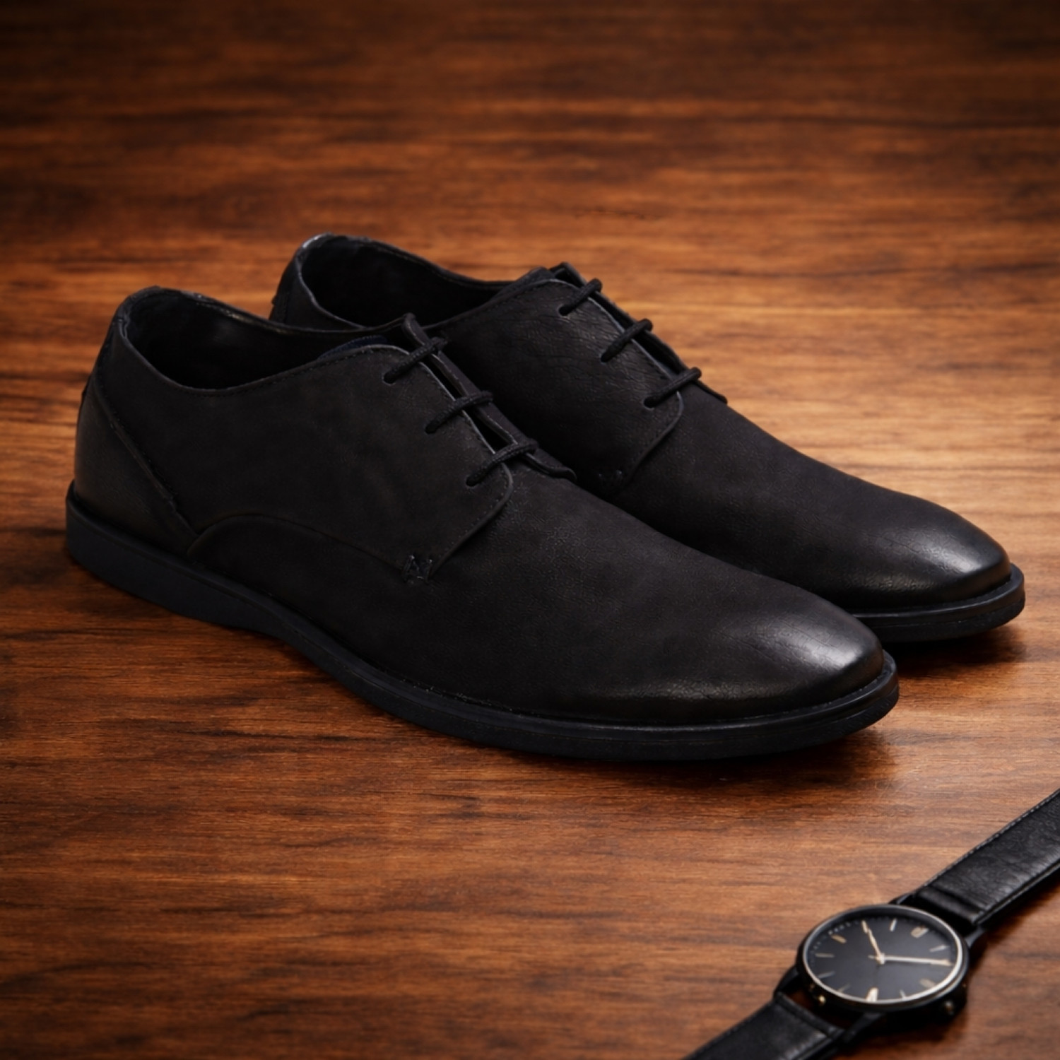 Image of RUOSH Storm Ruosh Men Black Sneakers Corporate Casuals For Men